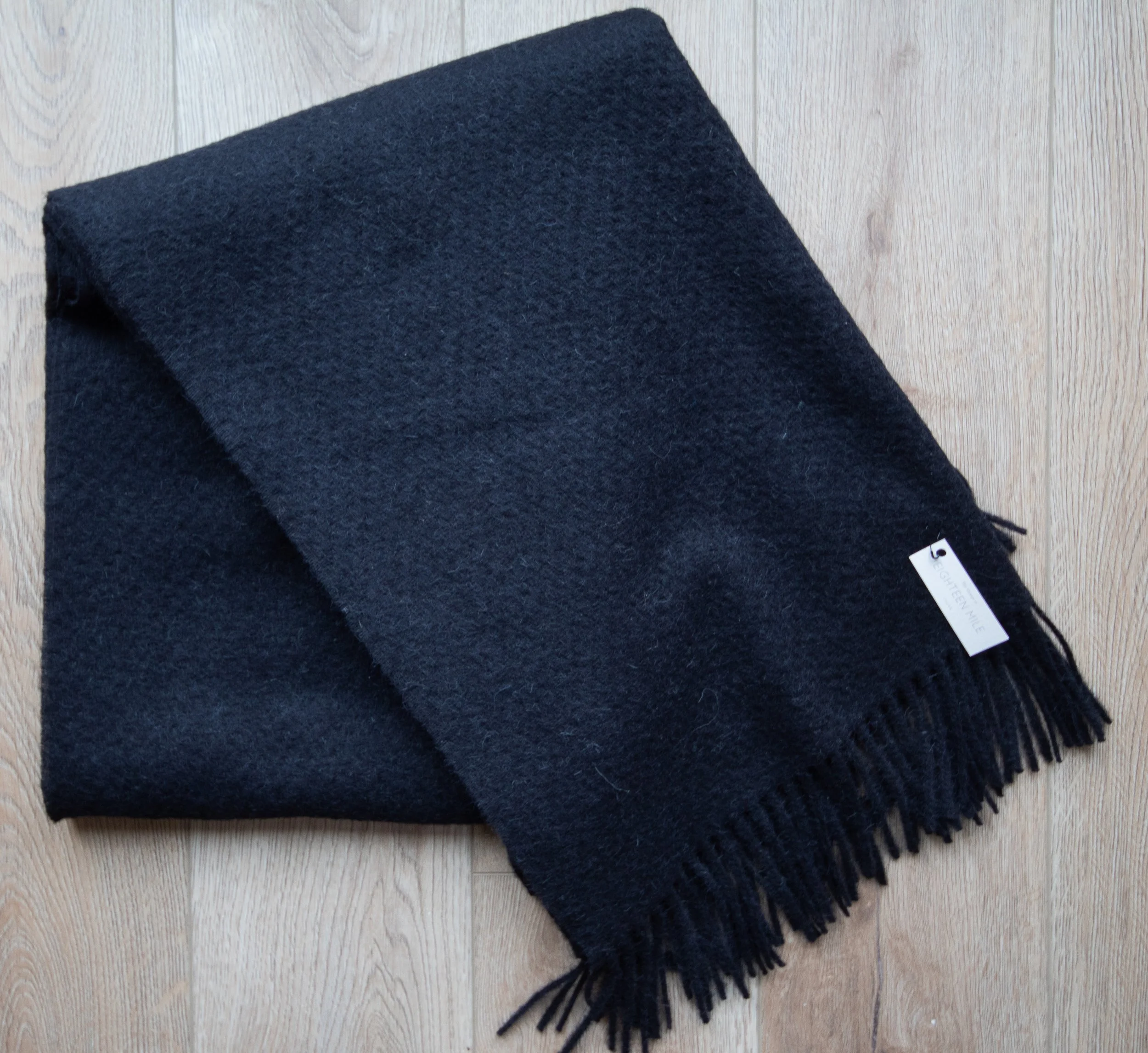 Cork Alpaca Wool Throw, Black