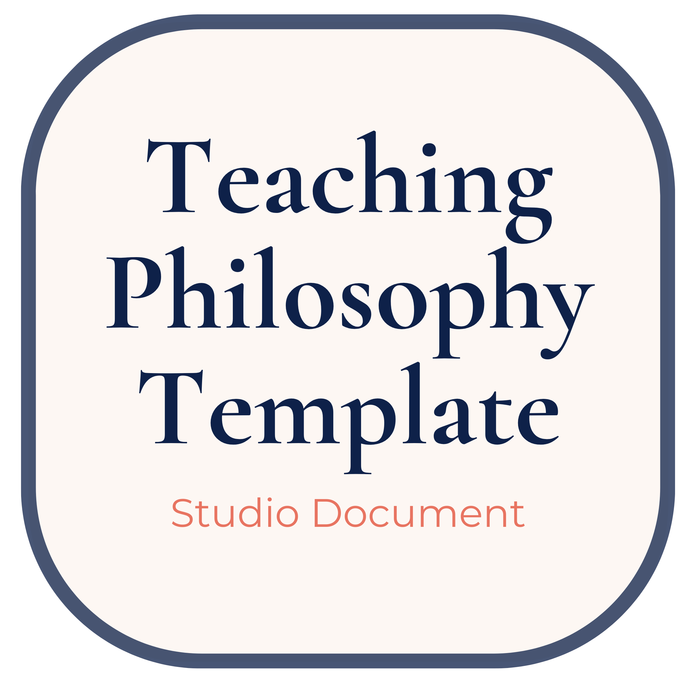 Teaching Philosophy Template