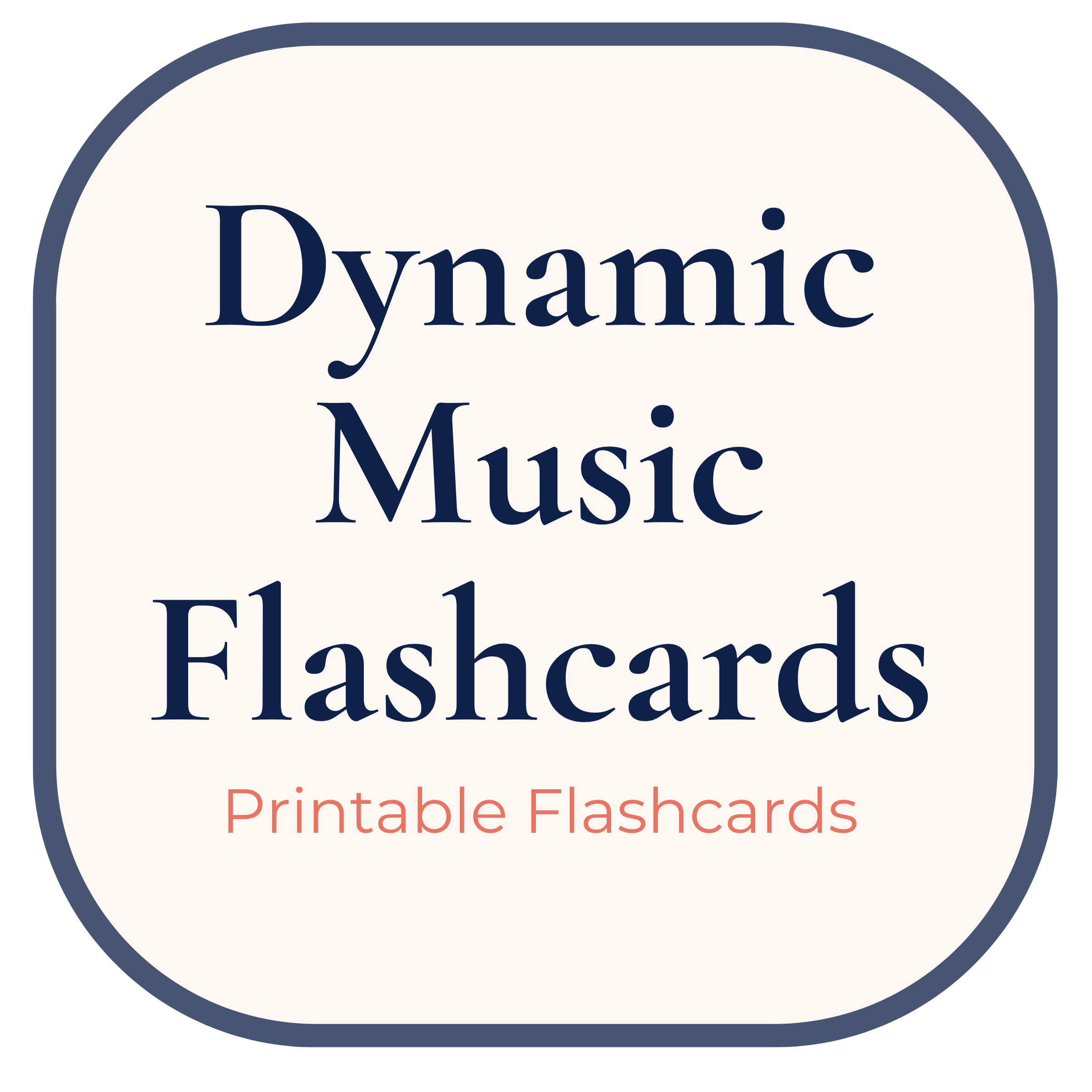 Dynamic Music Cards, Printable for Piano Students