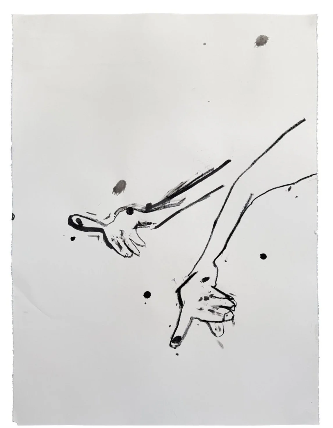 "Gestures of Blame II" (2024) Charcoal on paper; 22”x30”