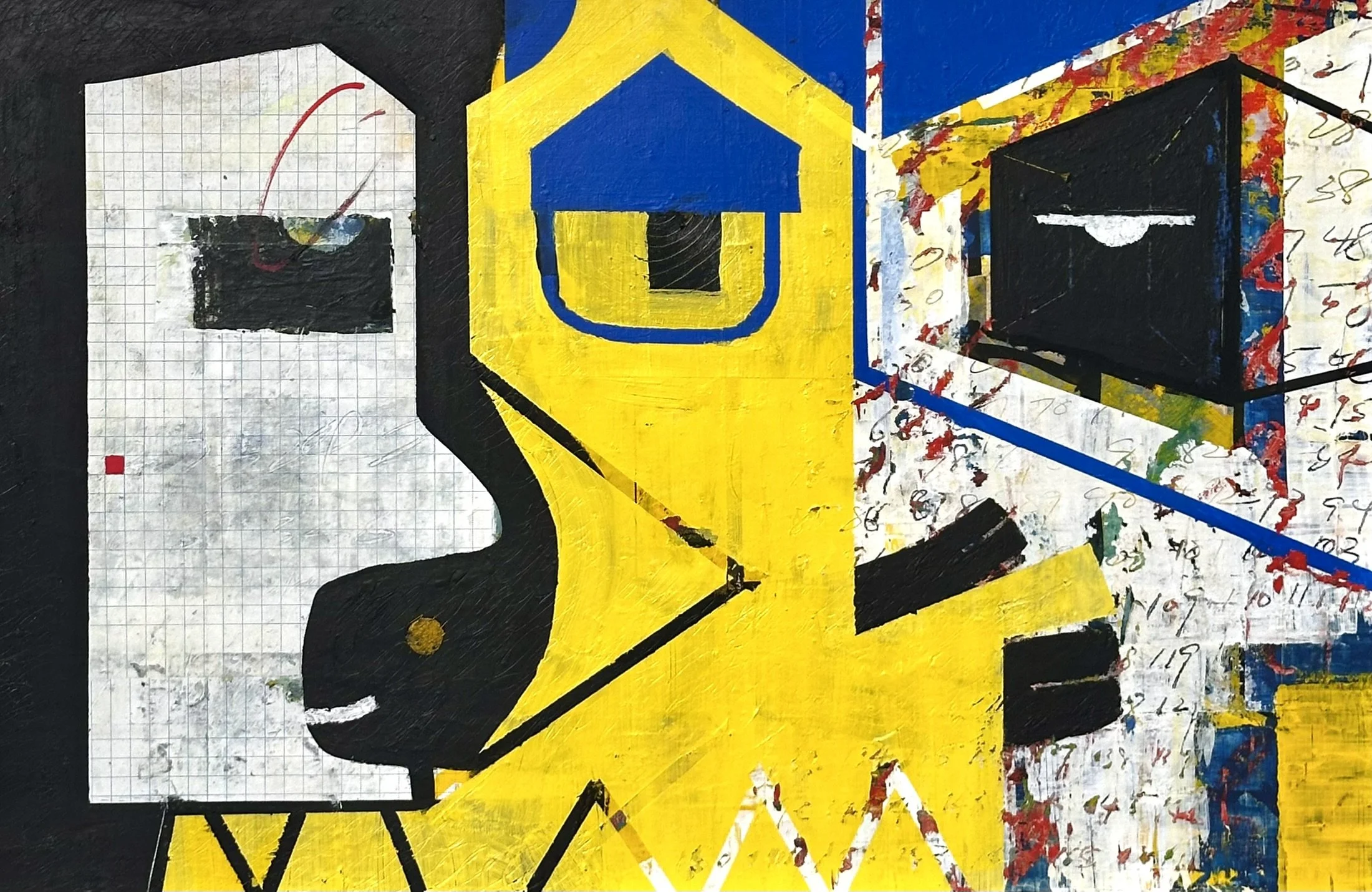練習:層疊 Exercise: Layering - 30x45cm - Mixed Media on Panel - 2026