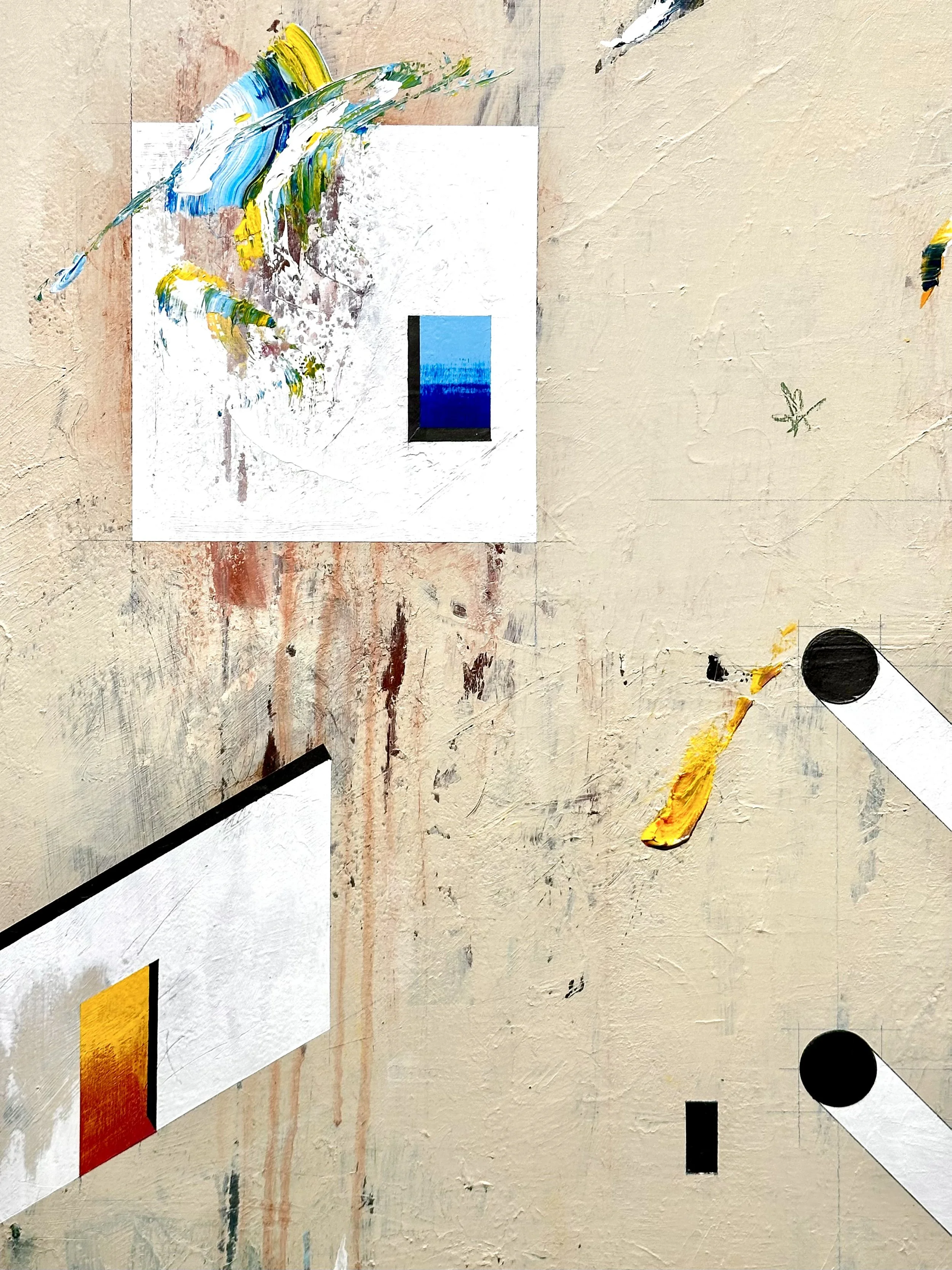 (Detail) 房子之外 Where the Wall Ends_240x120cm_Acrylic, Ink Pen, Colored Pencil on Panel_2025