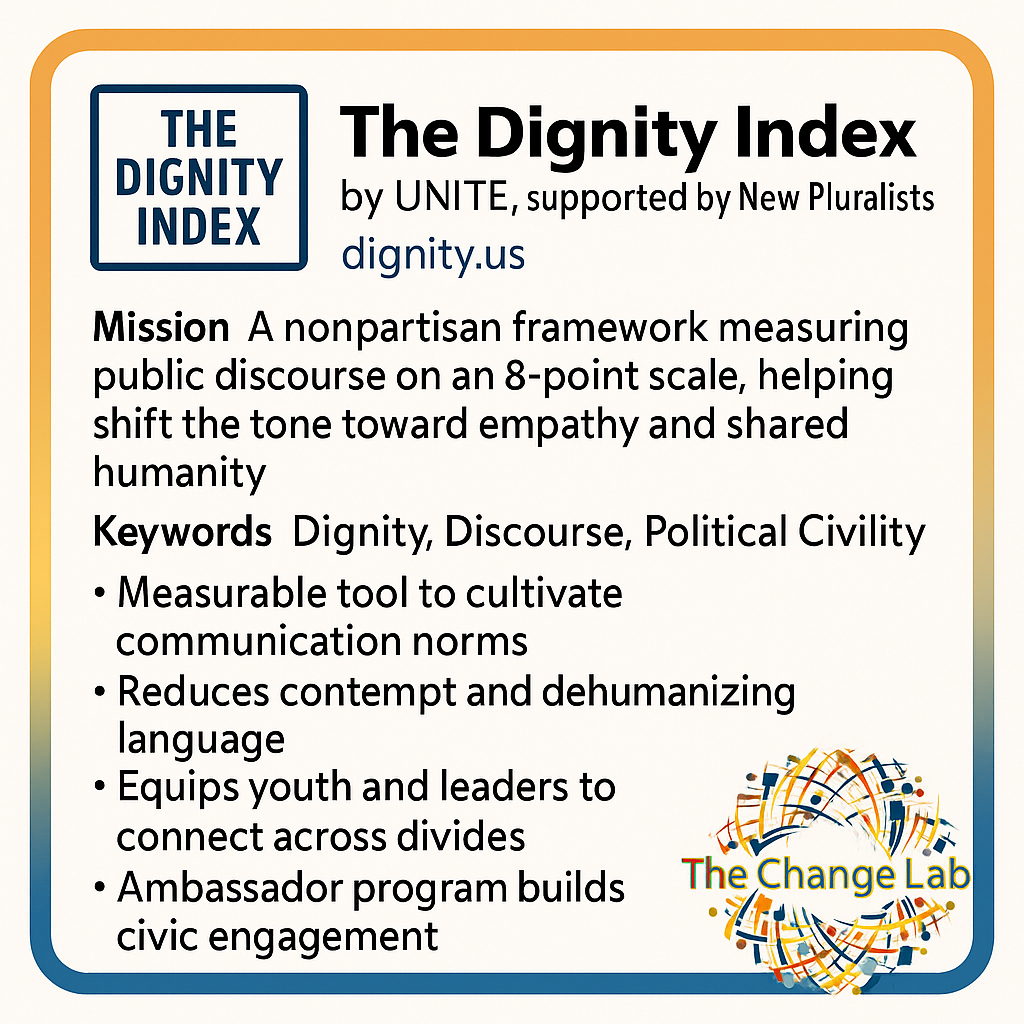 Dignity Index.pdf The Dignity Index (by UNITE, supported by New Pluralists) — THE CHANGE LAB