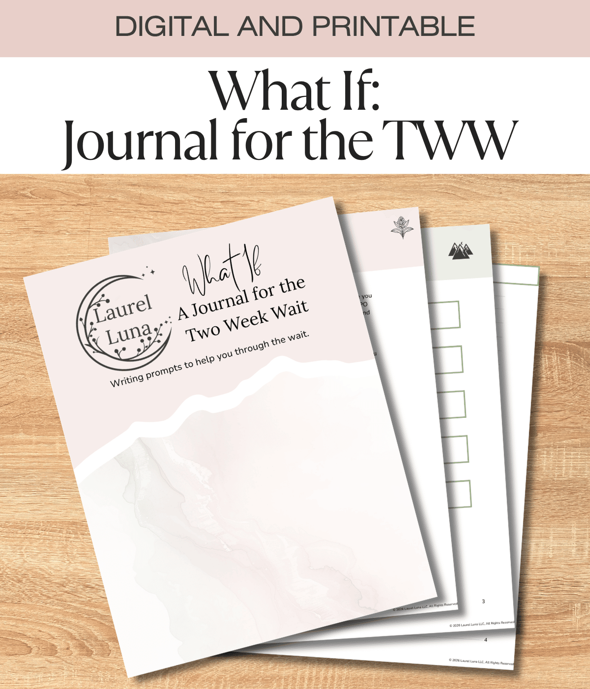 What If: A Journal for the Two Week Wait | Digital Download