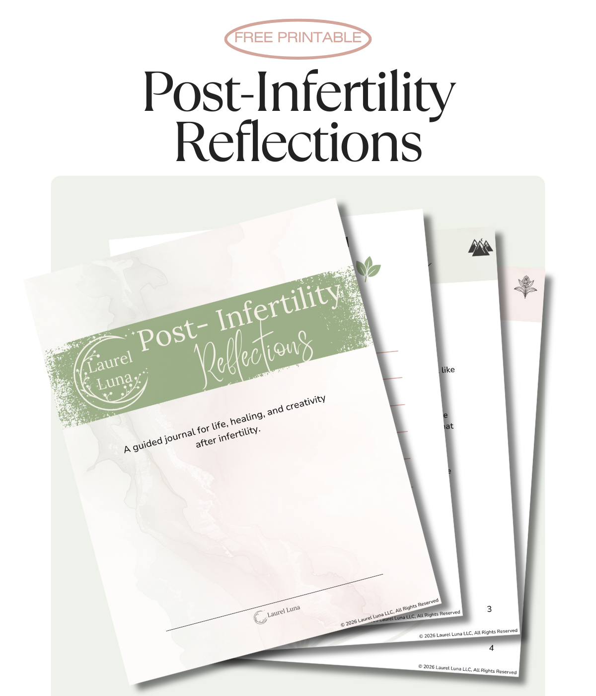 Post Infertility Reflections Journal