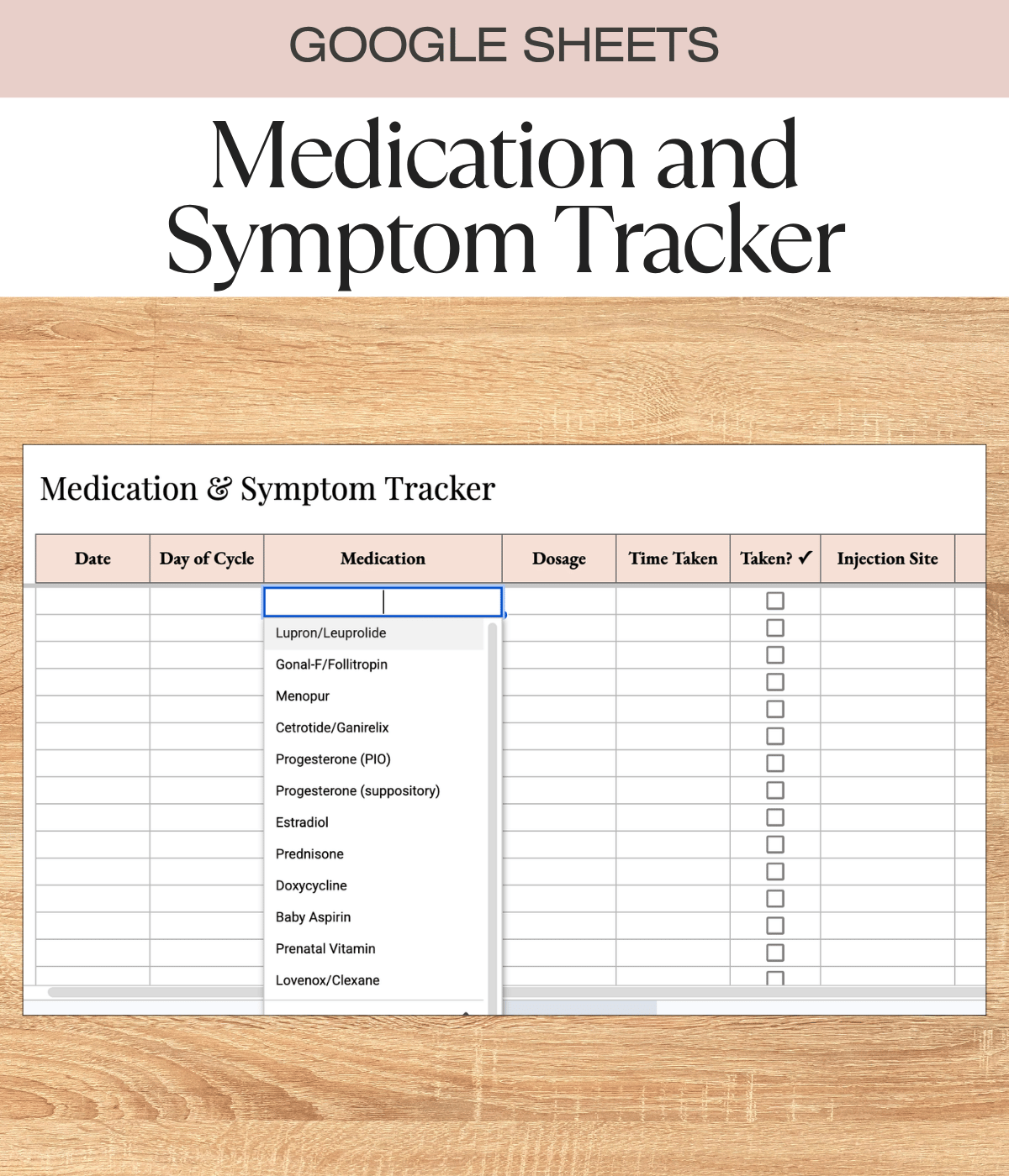 Medication and Symptom Tracker Worksheet