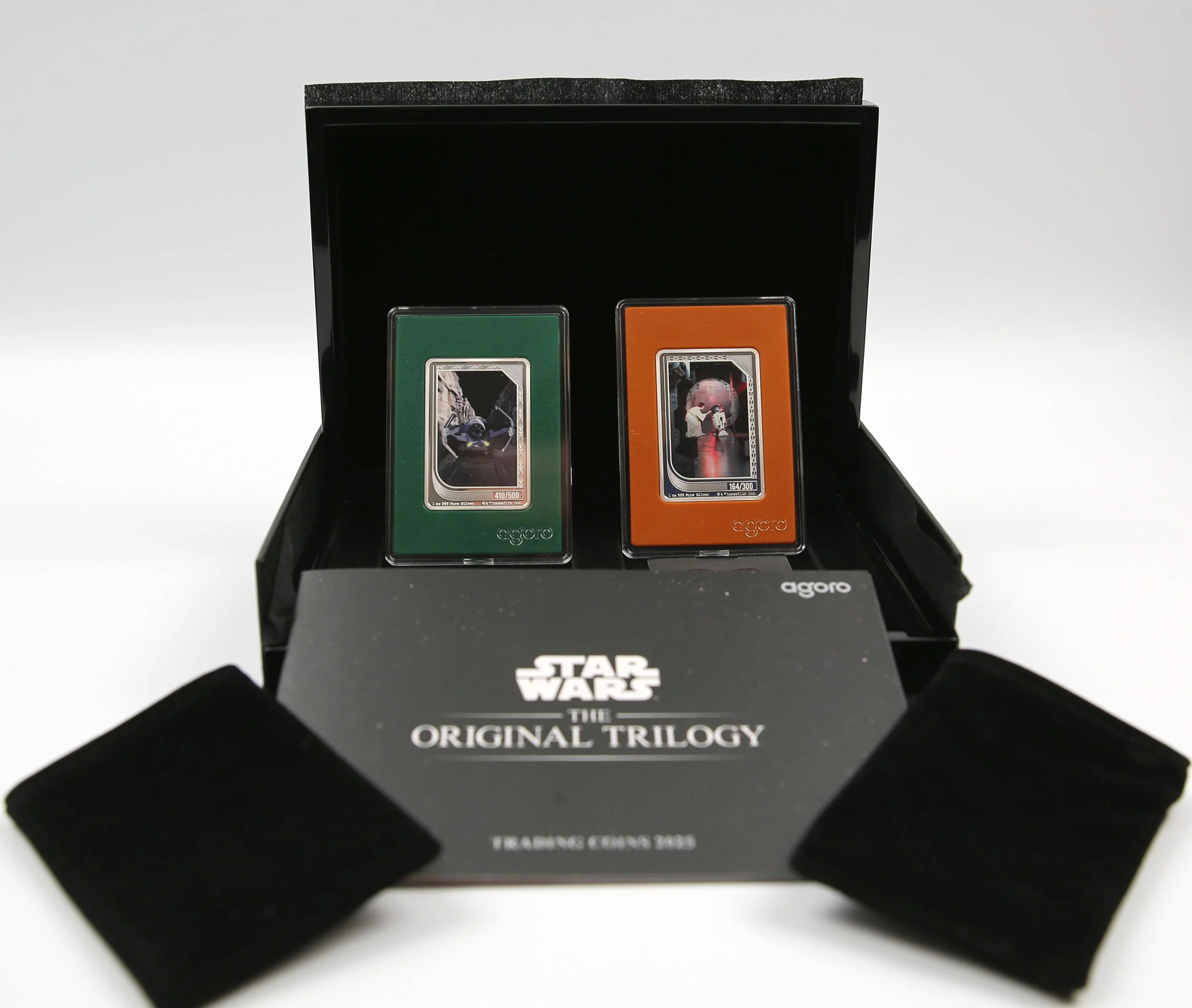 2025 Star Wars Agoro Silver Trading Card Set Vader's TIE and Princess Leia