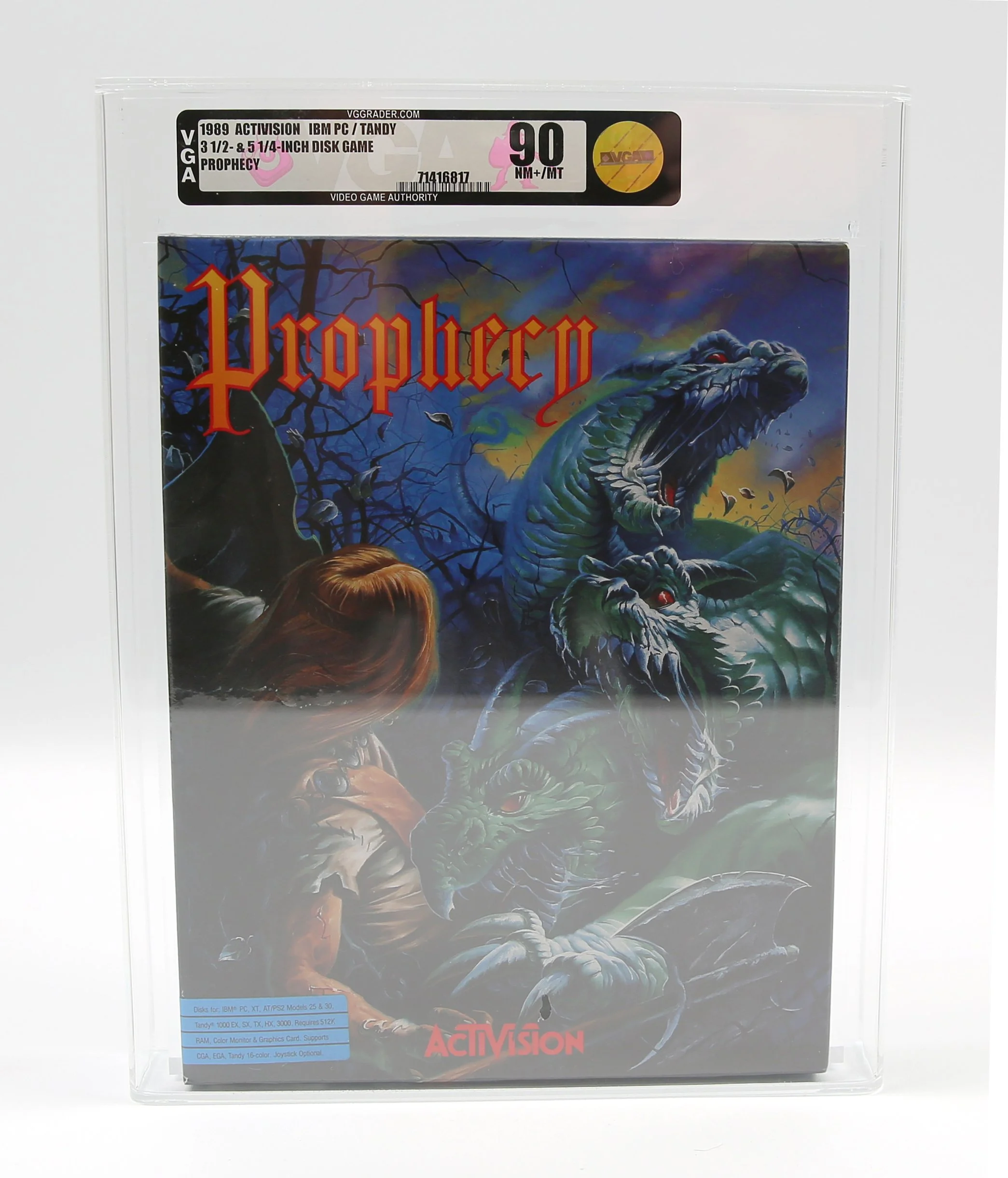 VGA 90 Prophecy The Fall of Trinadon 1989 ActiVision Big Box PC RARE TOP POP