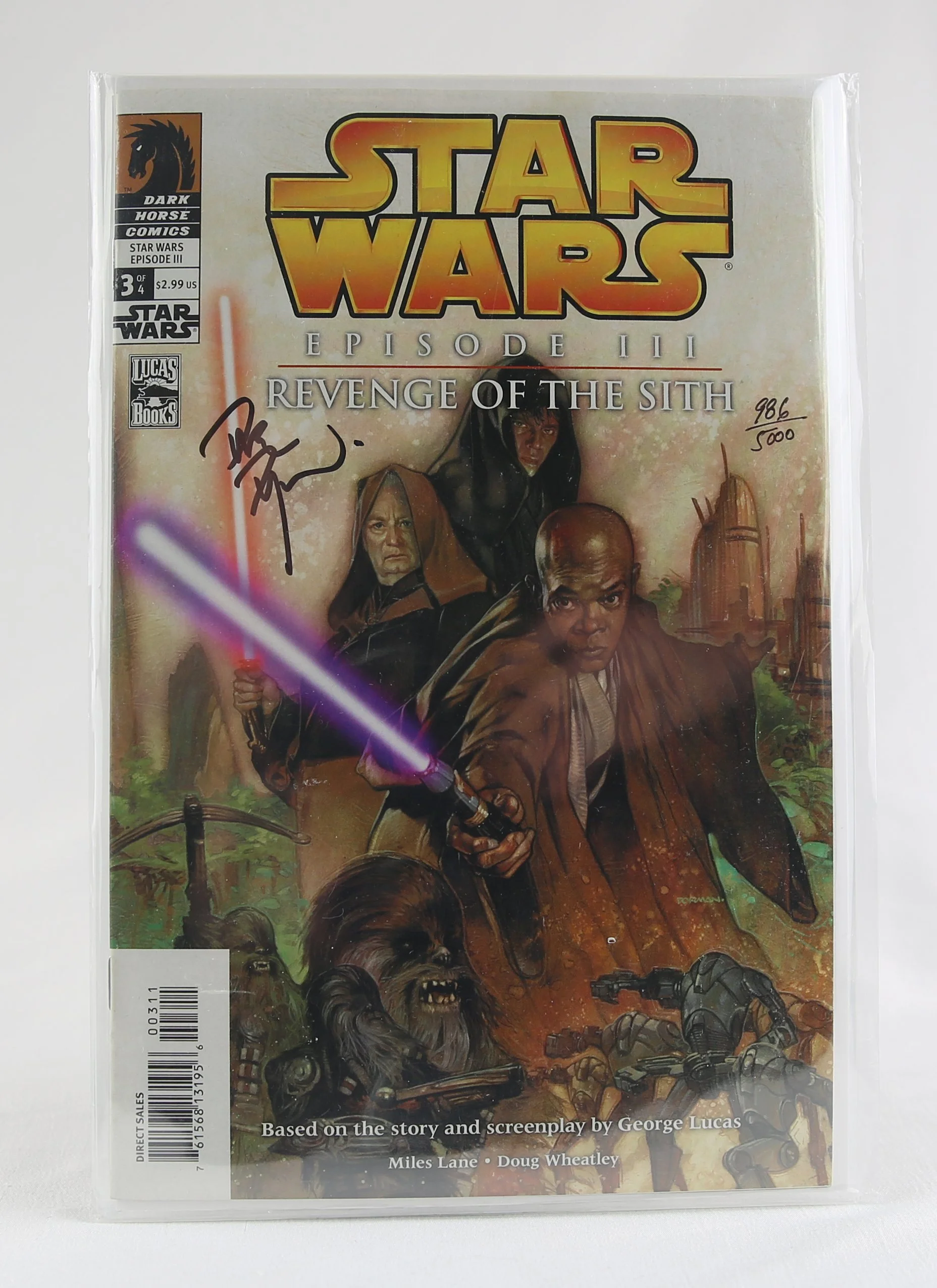 Dark Horse 2005 Star Wars Revenge of the Sith #3 of 4 Signed by Dave Dorman