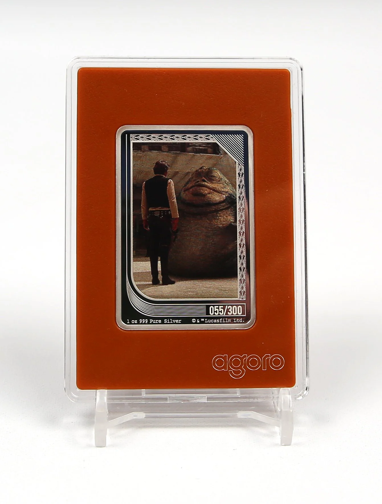 2025 Star Wars Agoro Silver Trading Card Han and Jabba Topaz Limited /300