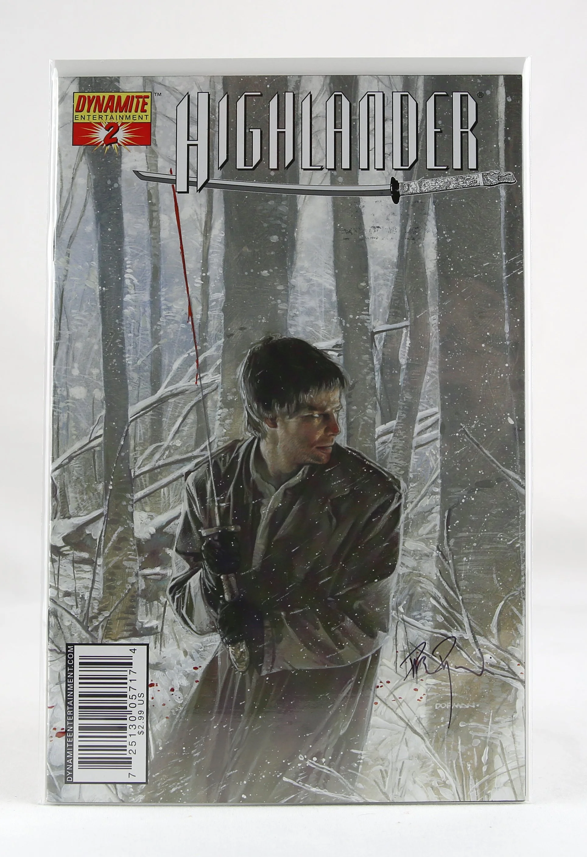 2006 Dynamite Highlander #2 Signed by Dave Dorman