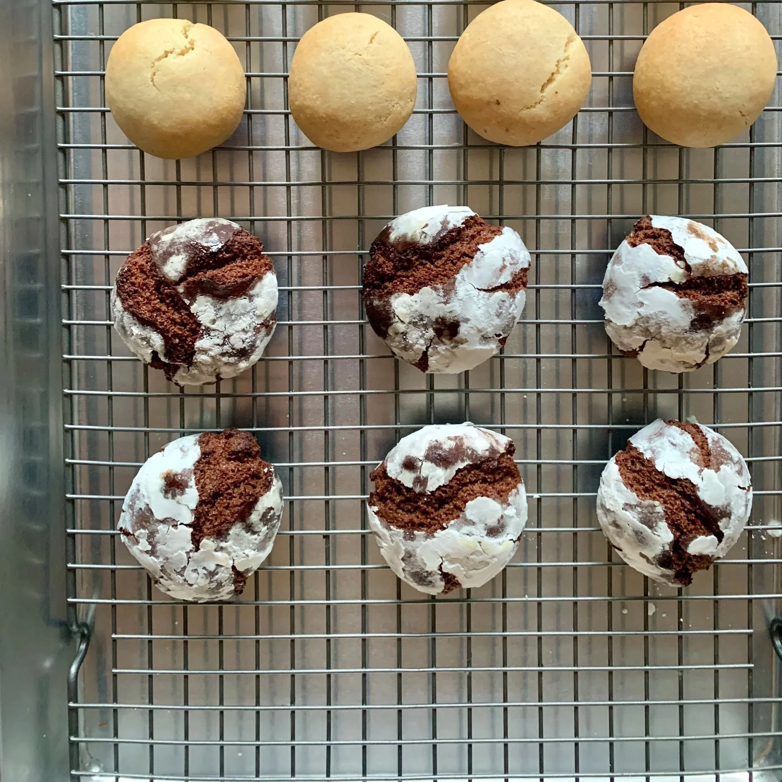 Gluten Free Chocolate Almond Crinkle Cookies (6)