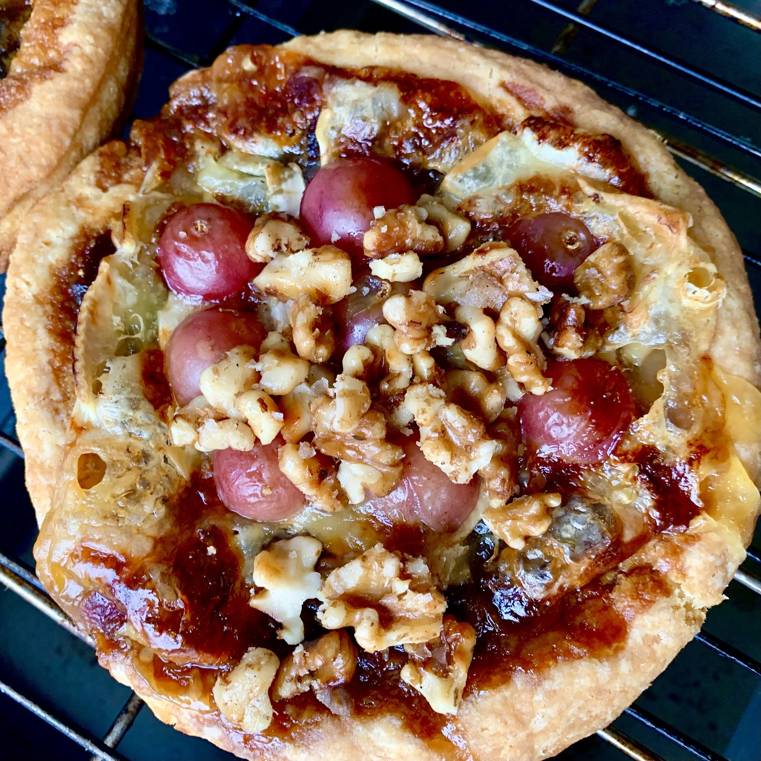 Brie, Grape, & Savoury Apple Chutney Galette