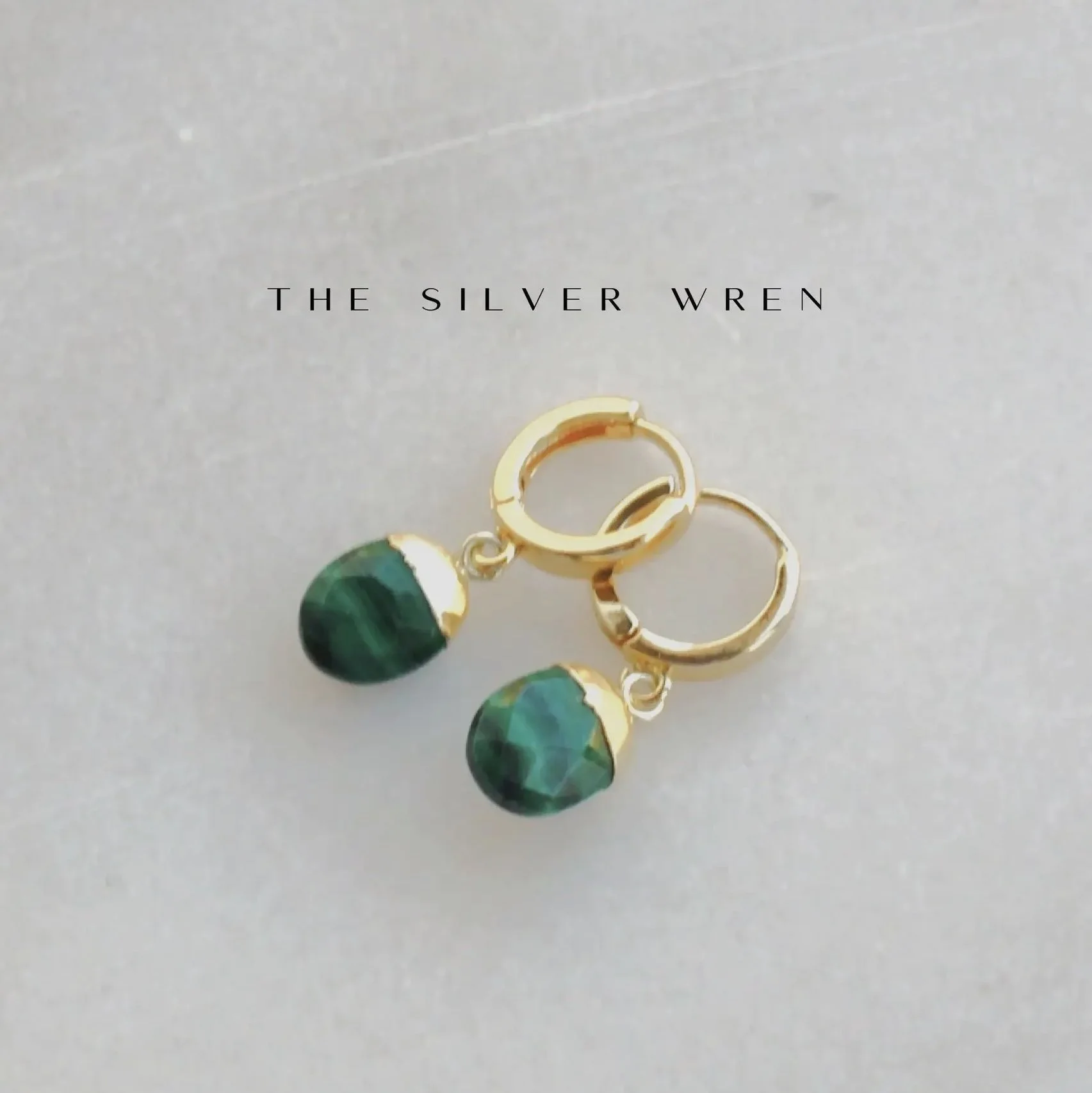 Emerald Hoop Earring