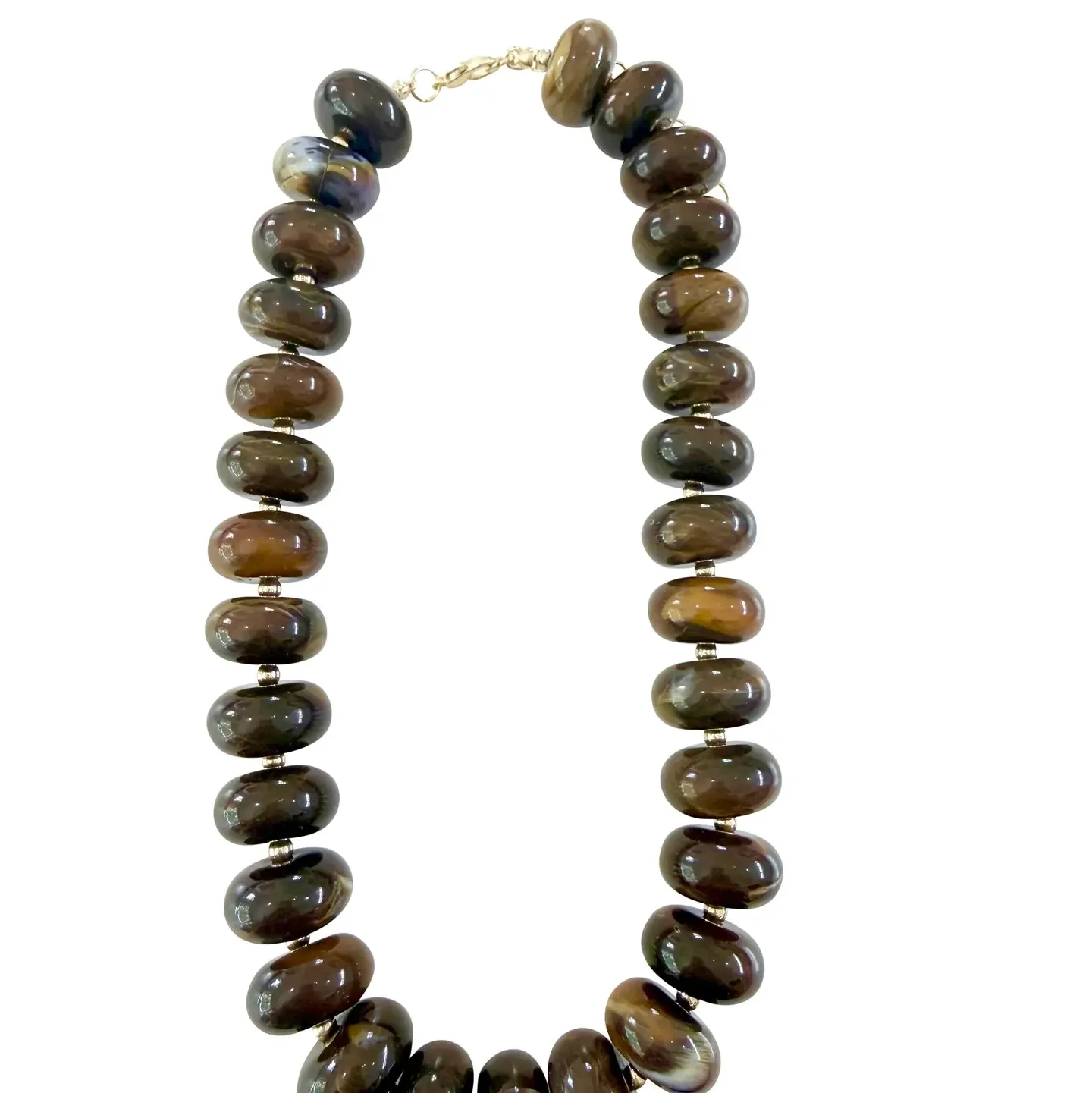 Liberty Brown Chunky Beaded Necklace