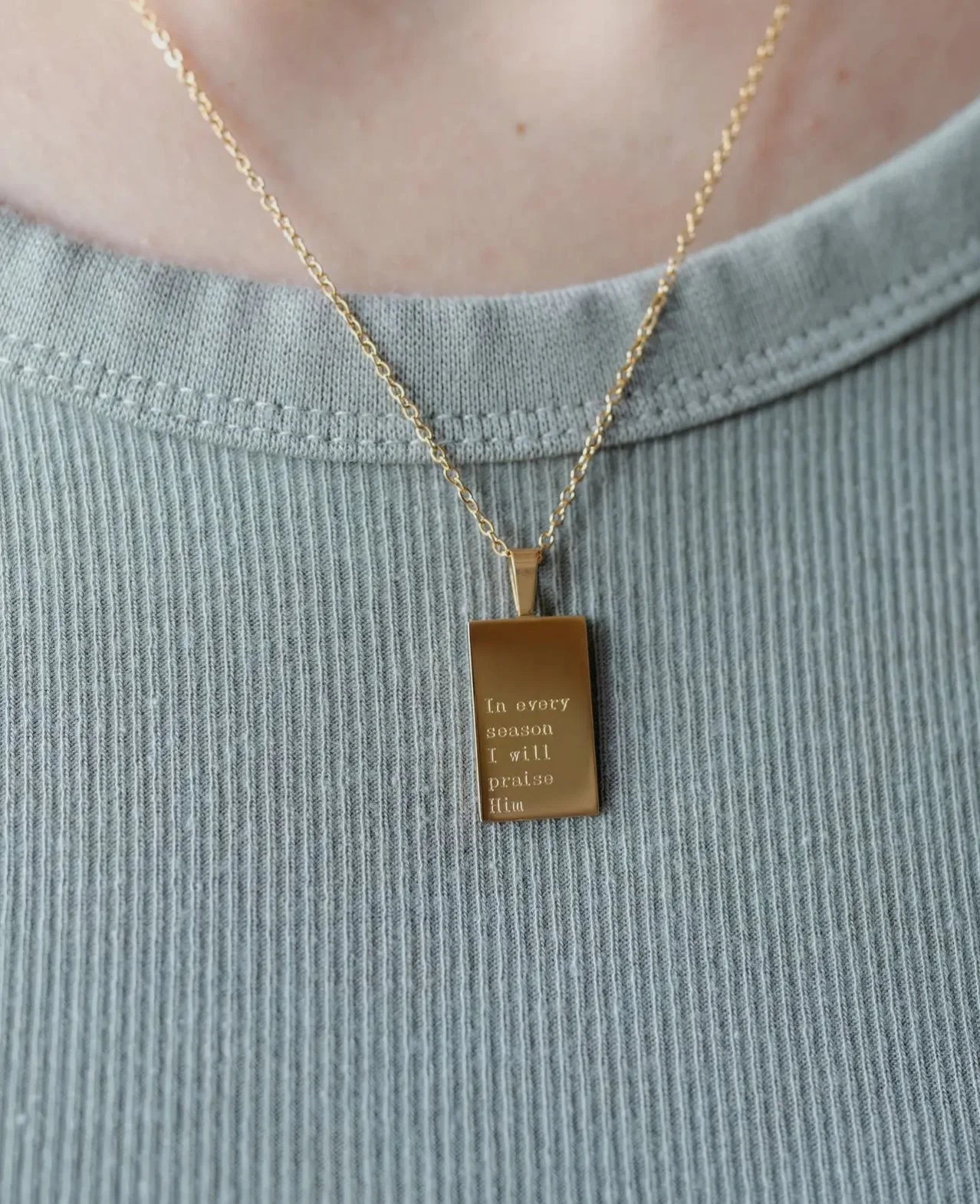 In Every Season I Will Praise Him Necklace