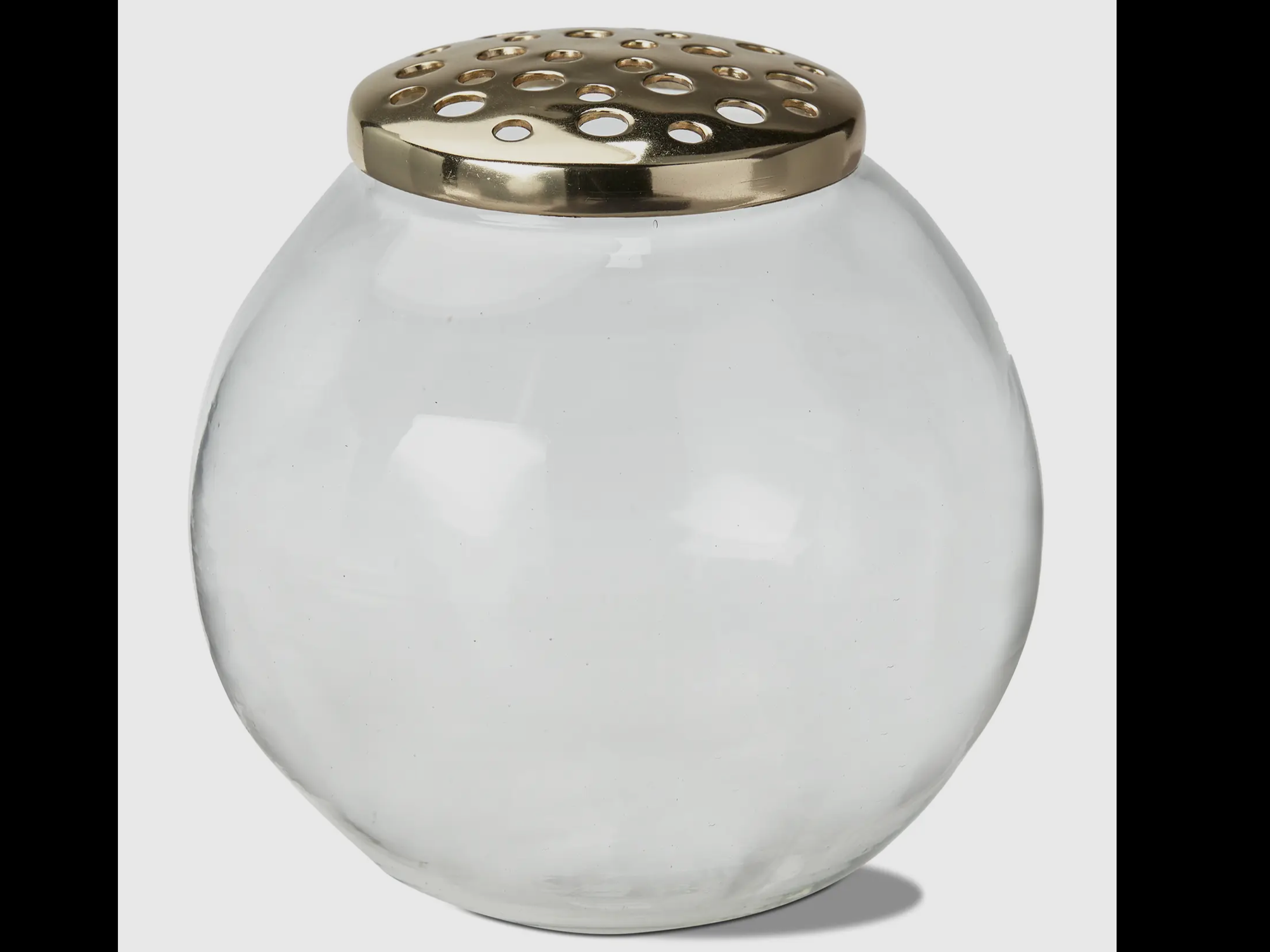 Glass Flower Orb Vase