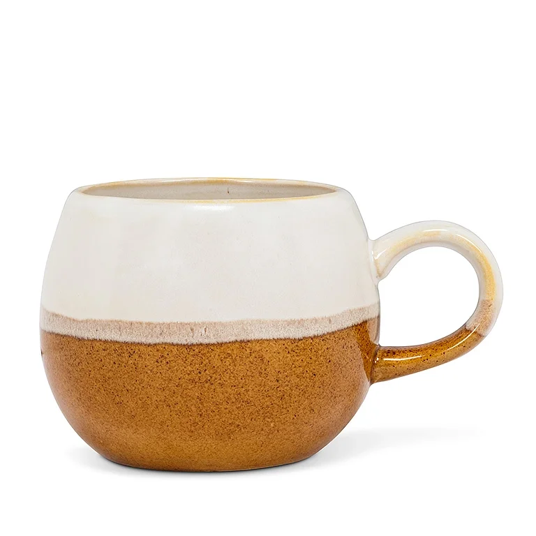 White & Brown Ball Mug