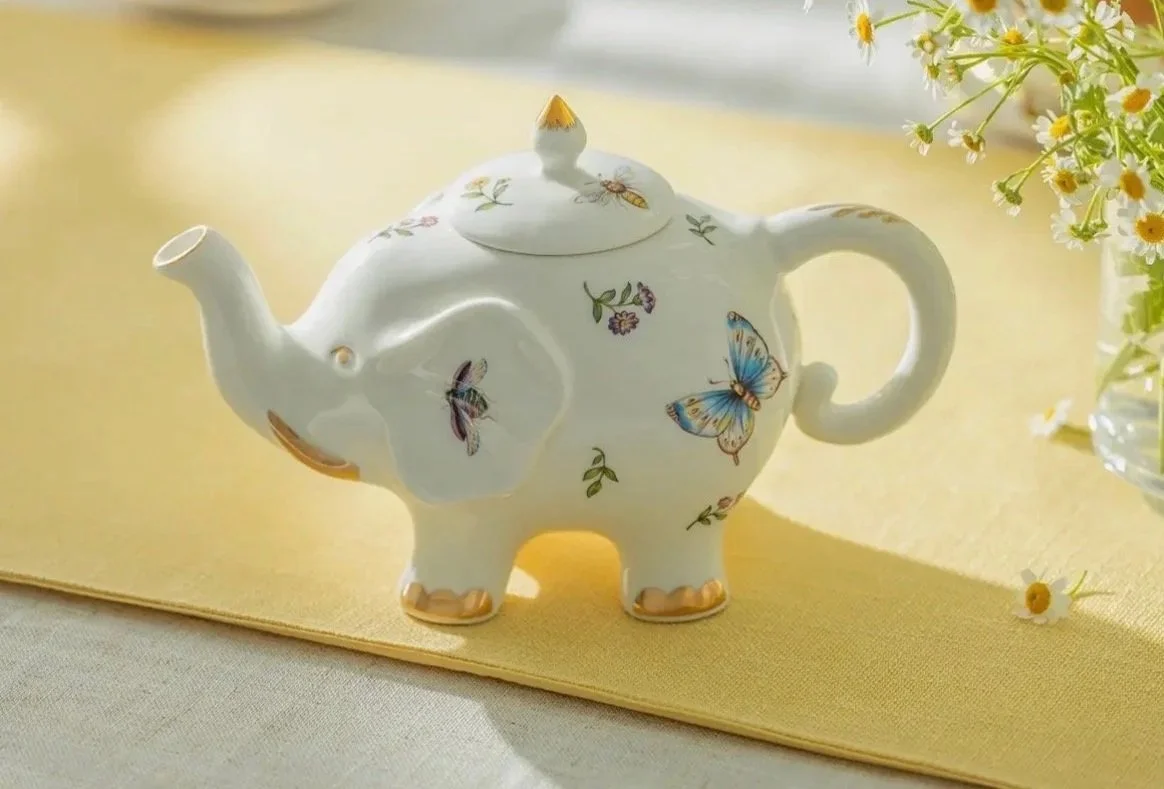 Summer Garden Elephant Teapot