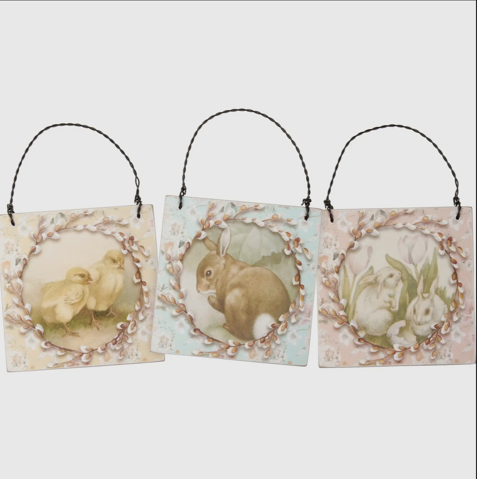 Hanging Bunny Ornament Set