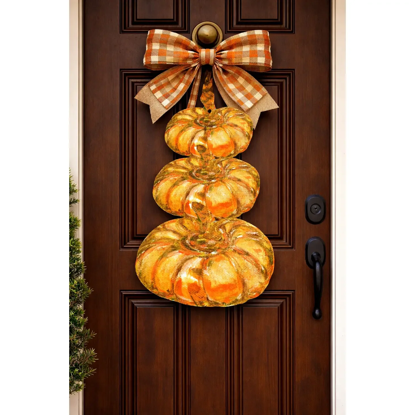 Three-Tiered Pumpkin Door Hanger