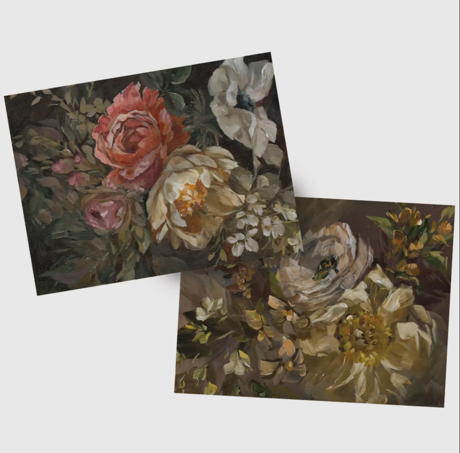 Moody Floral Note Card Set