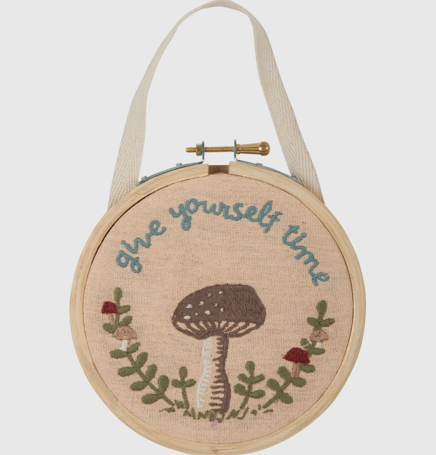 Give Yourself Time Hand Embroidered Hoop