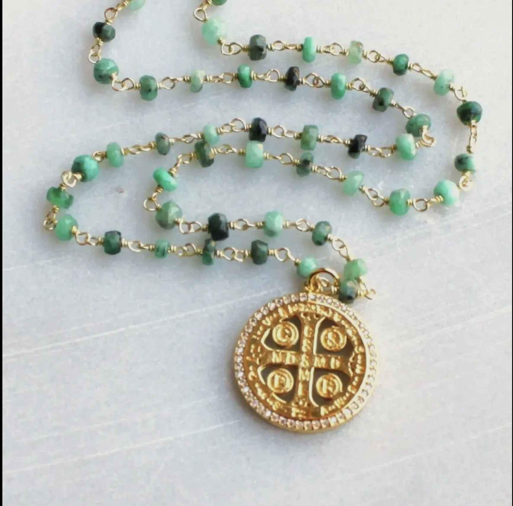 Verde Luxe Rosary Necklace