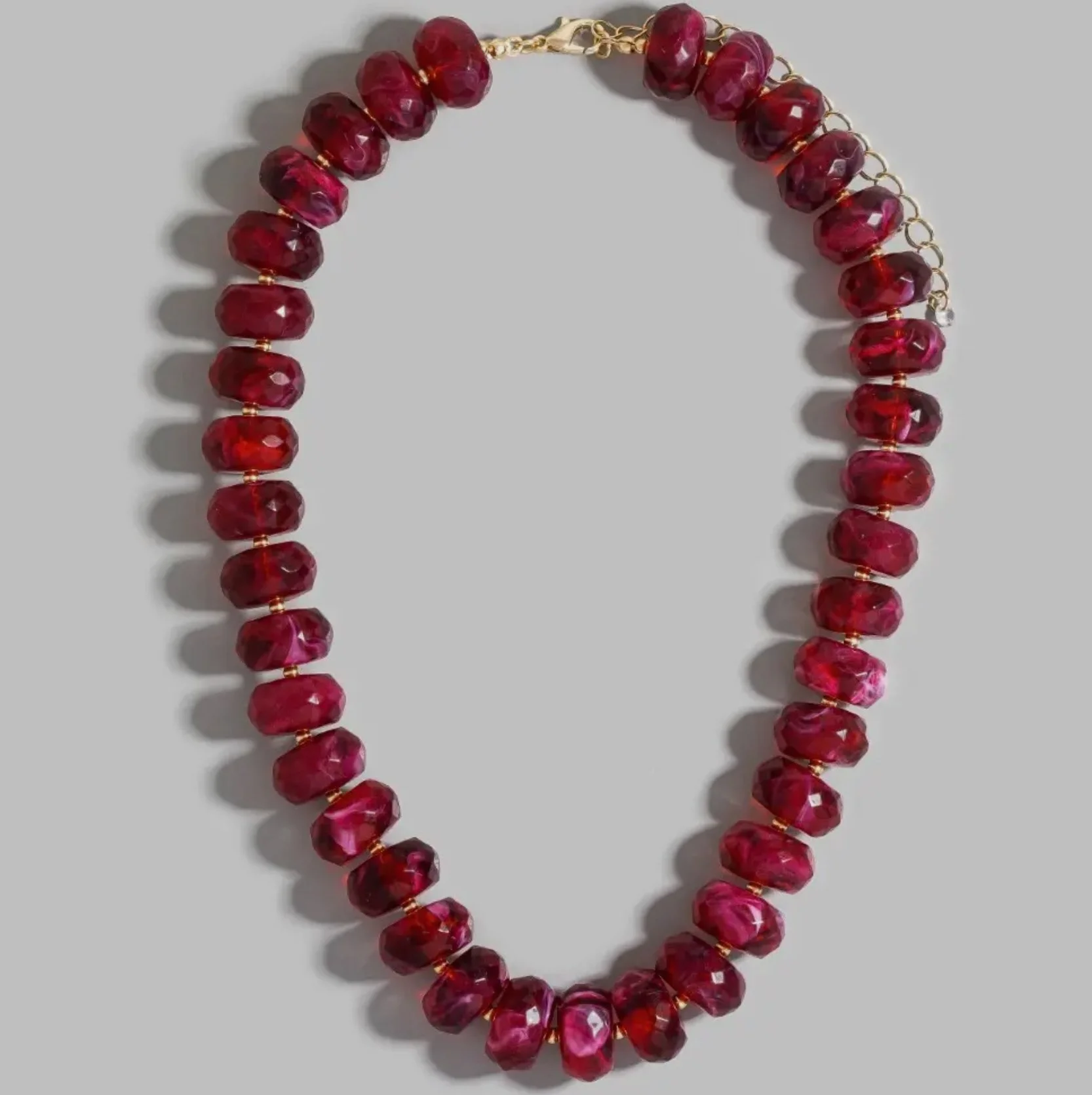 Marble Resin Beaded Necklace