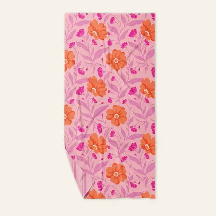 Poppin Petals Beach Towel