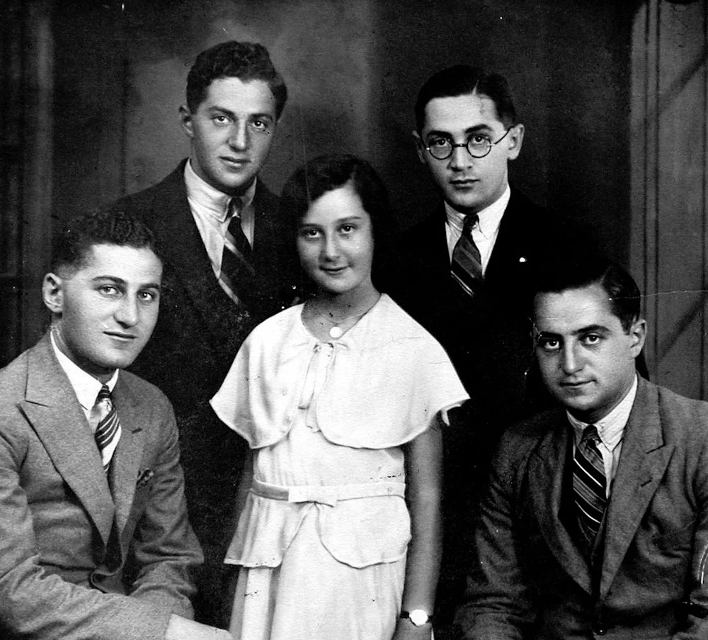 My mother Fanny Porter with her four brothers (L-R) Maurice Porter, Aaron Porter, Philip Porter and Marcus Porter
