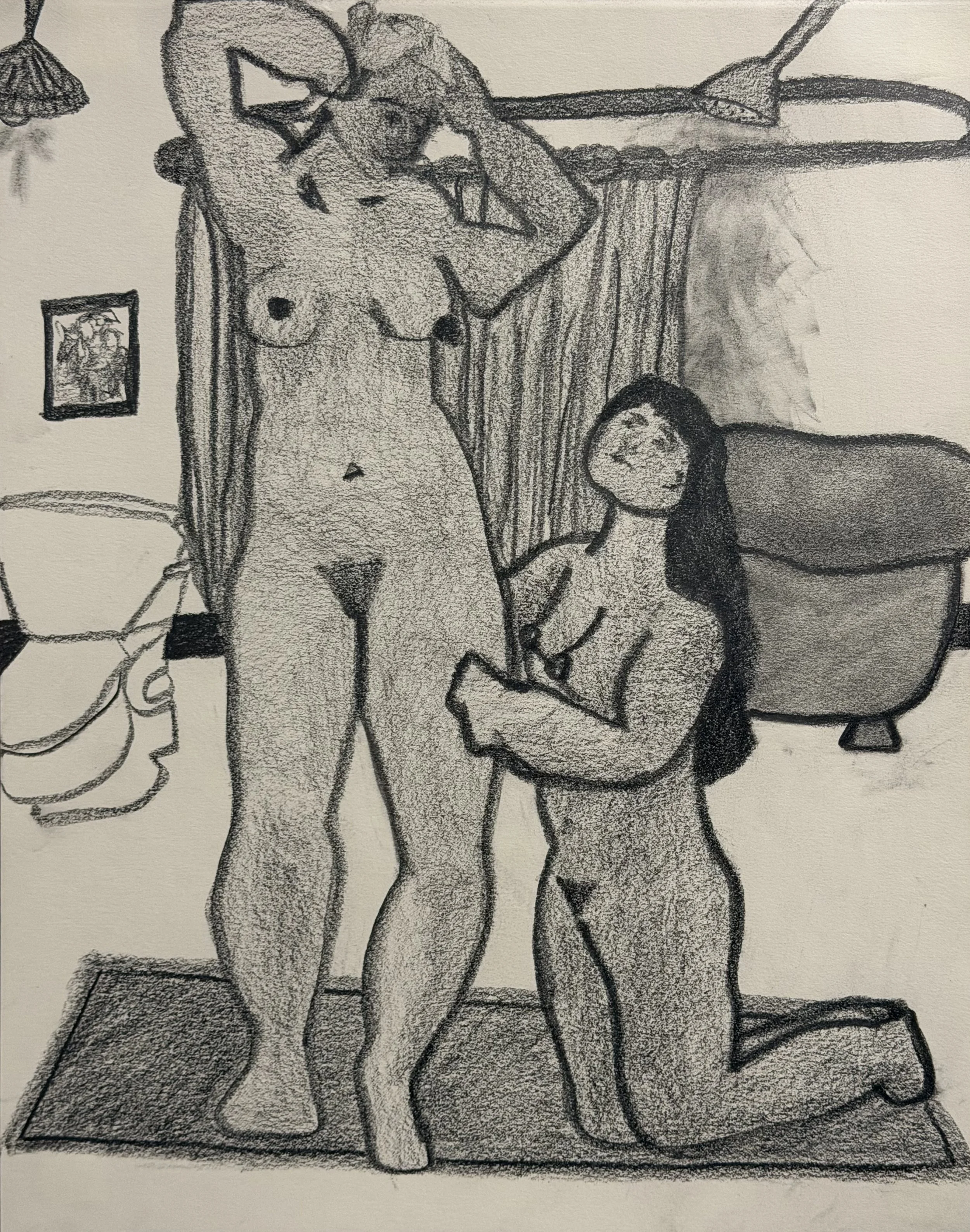 La Toilette, graphite on paper, 14x11 inches, 2026