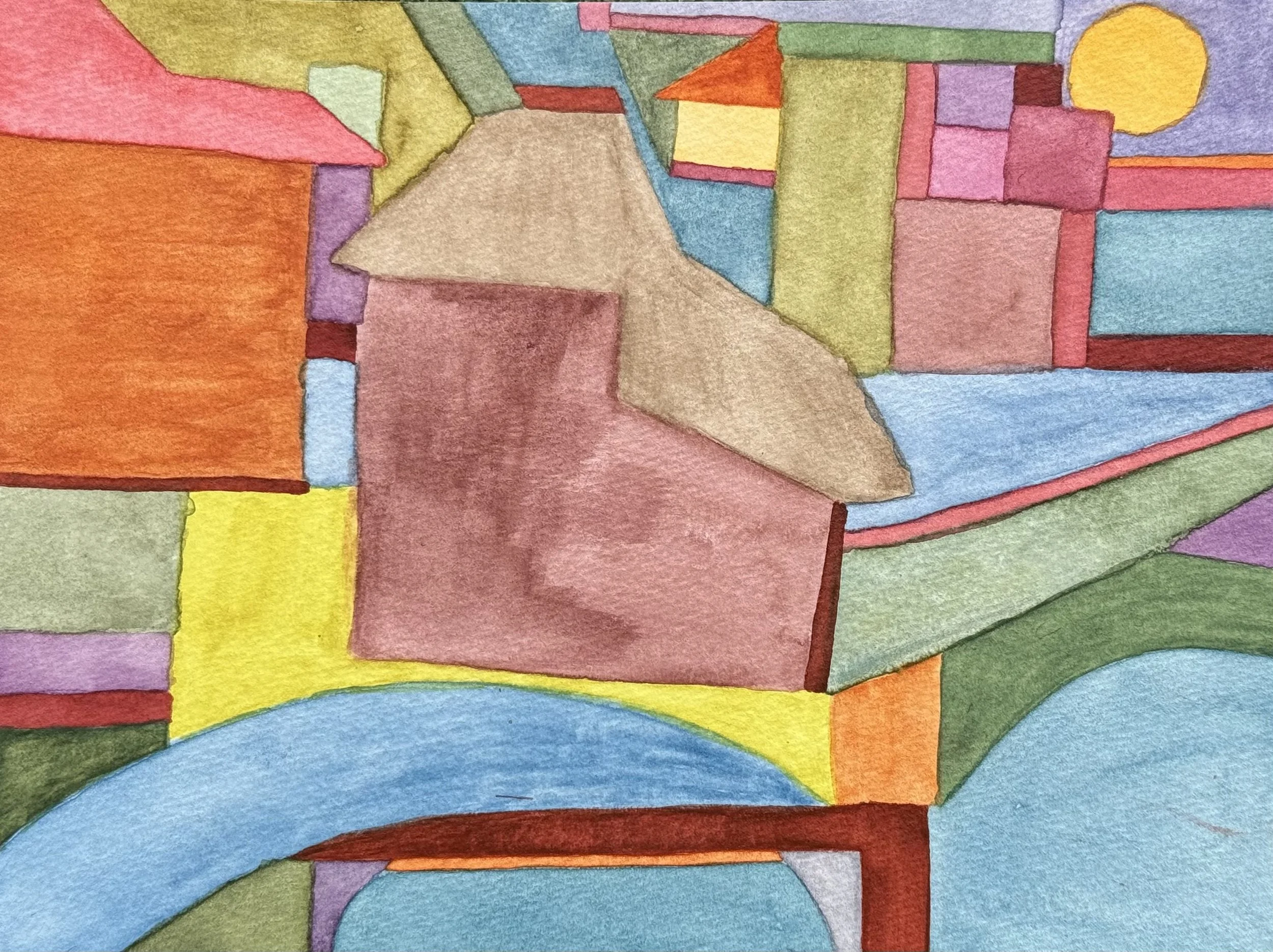 Field VIII, water color on paper, 6x8 inches, 2026