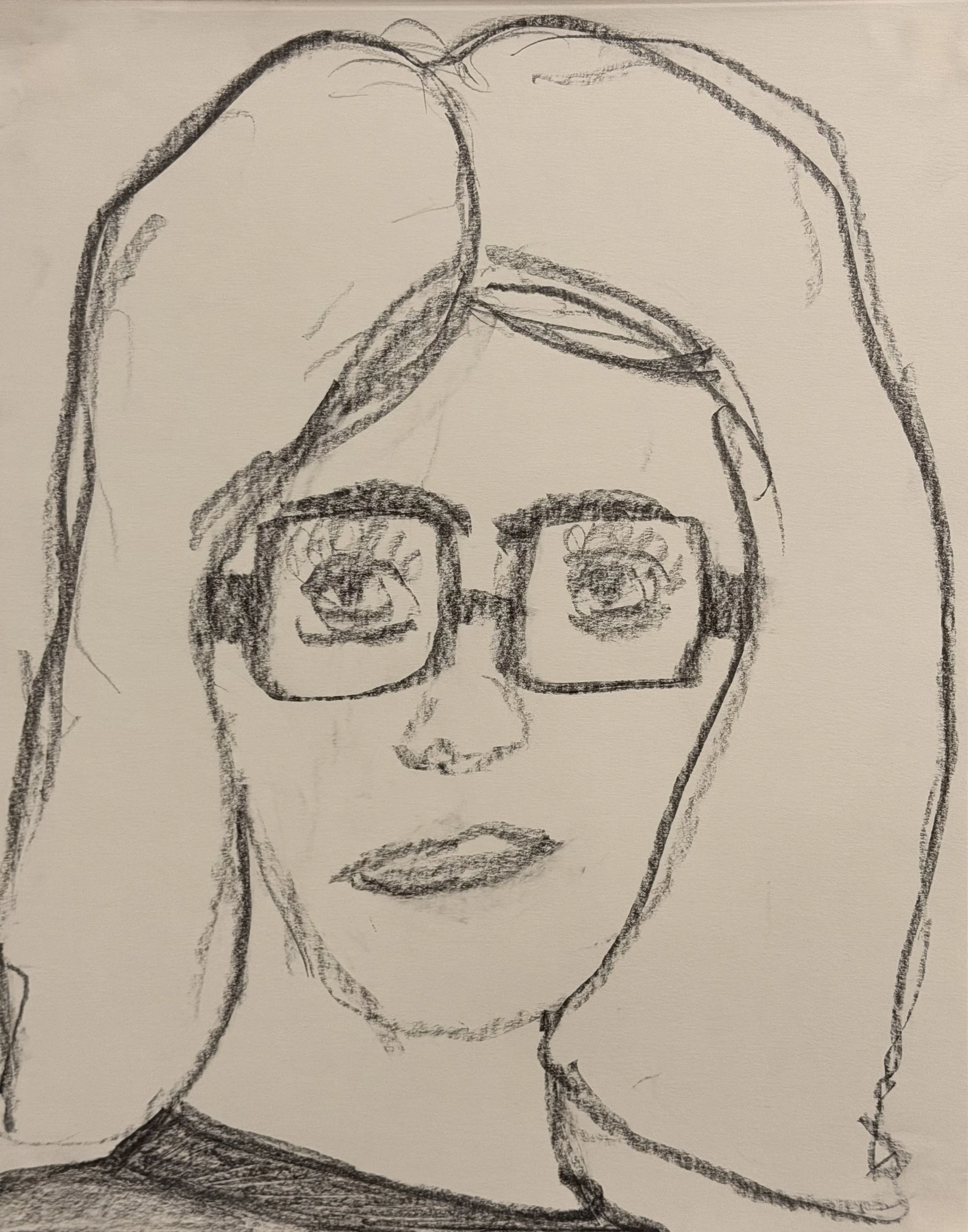 Portrait of Mom III, graphite on paper, 14x11 inches, 2026