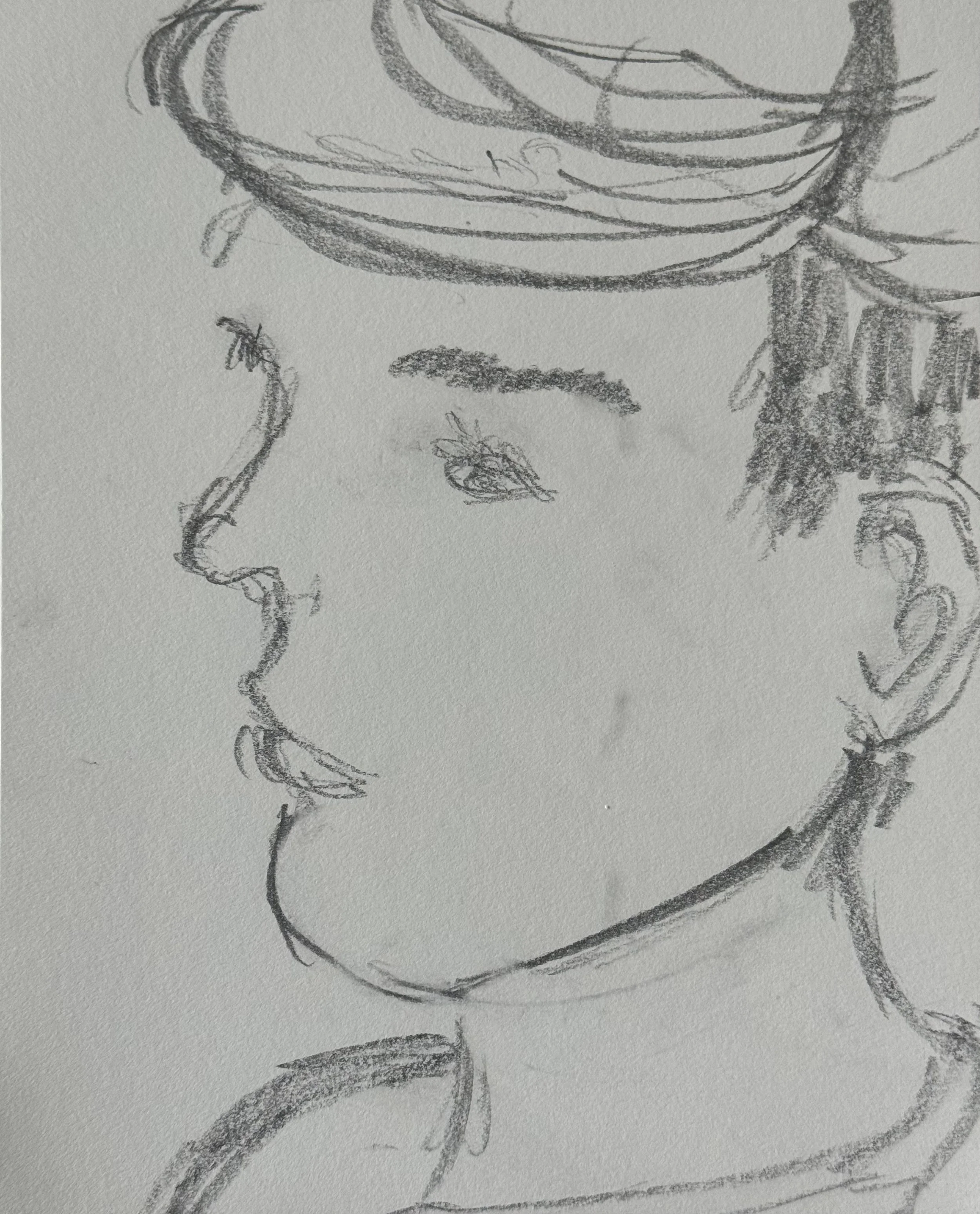 Brother,8x10 in. 2025, graphite on paper