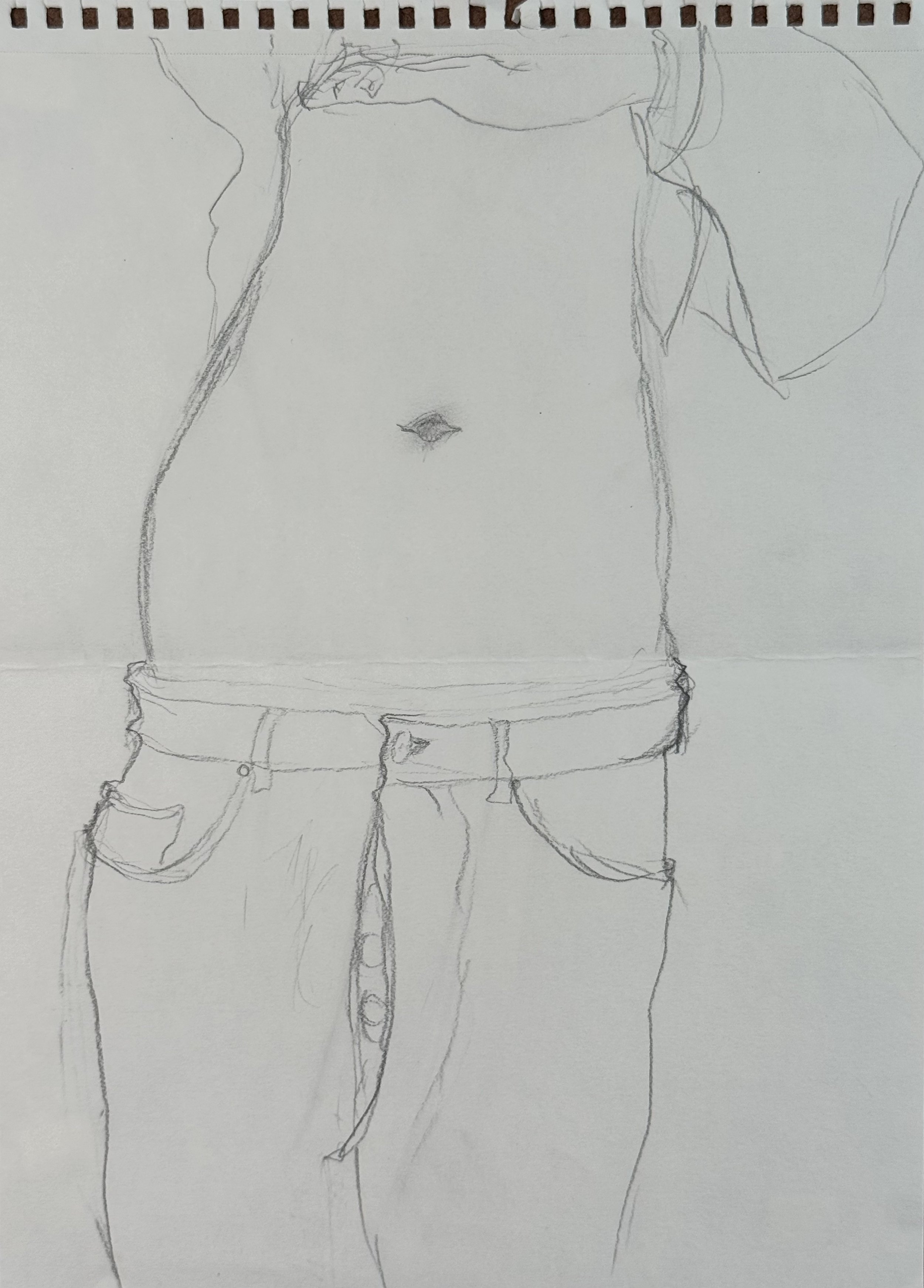 Self Portrait, 9x12 in. 2023, graphite on paper