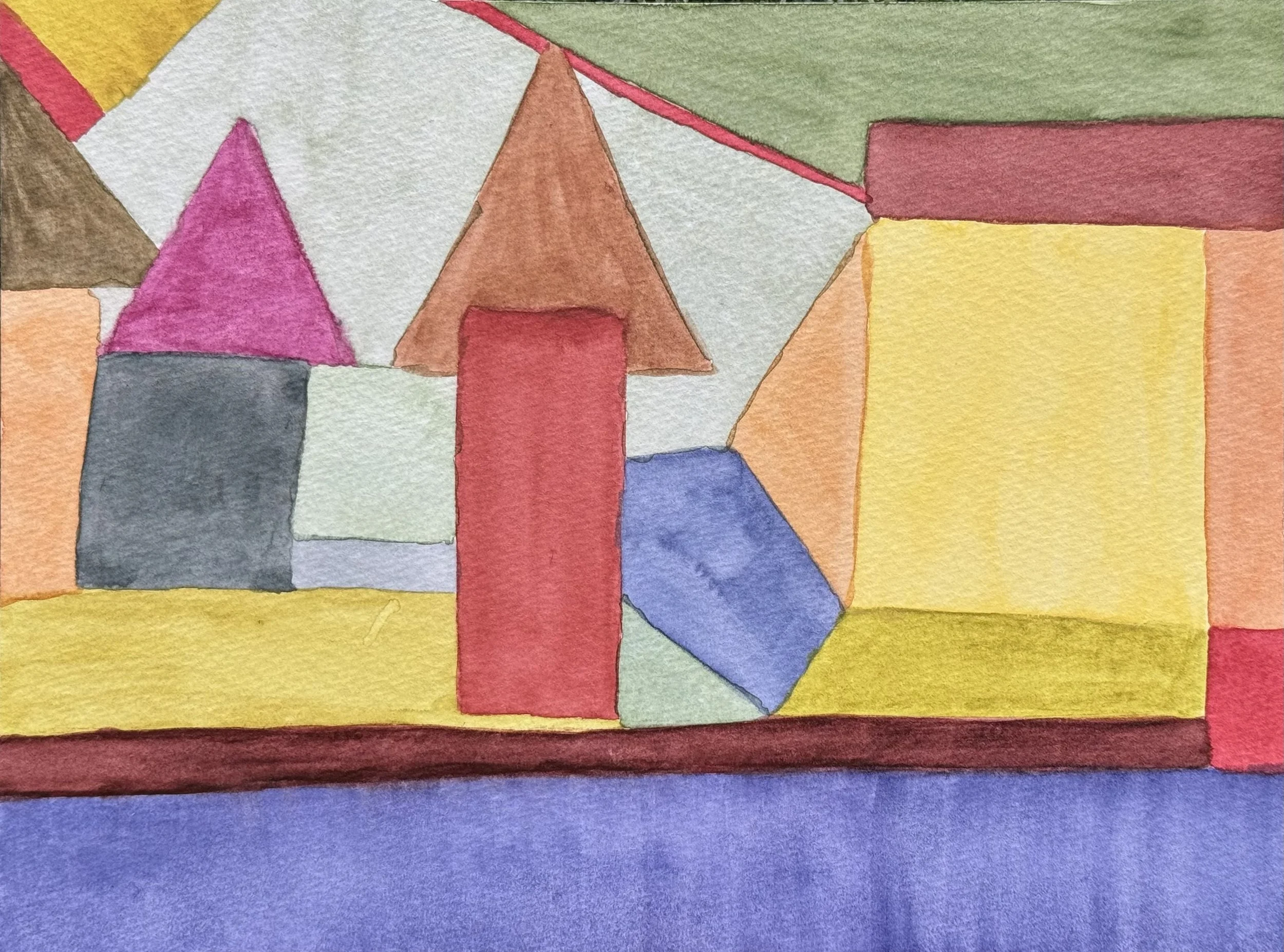 Field VII, water color on paper, 6x8 inches, 2026