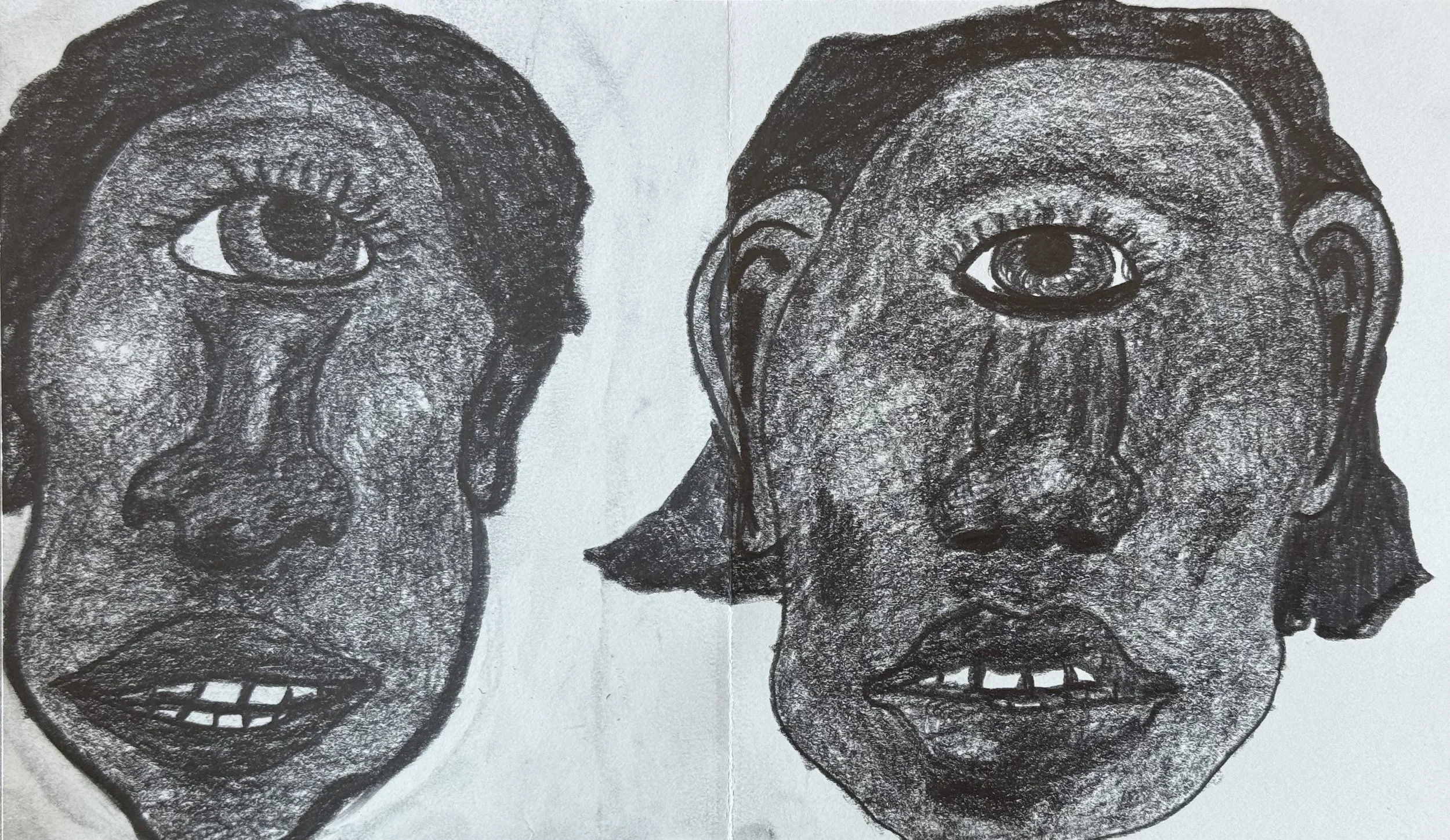 Brother Cyclopes, graphite on paper, 5.25x9 inches, 2026