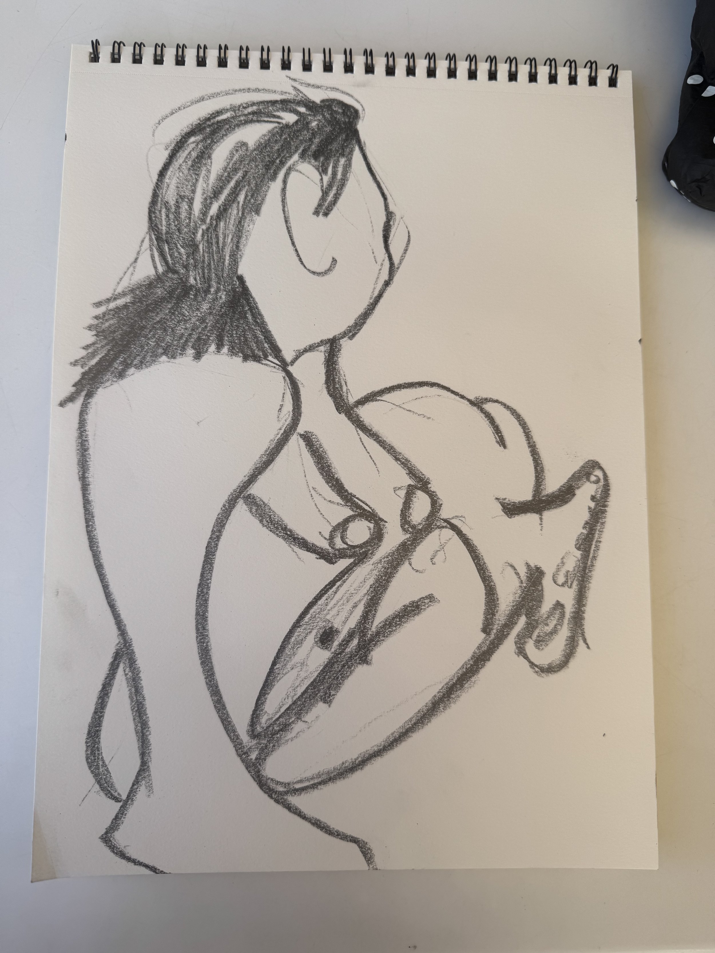 9, 9x12 in. 2025, graphite on paper