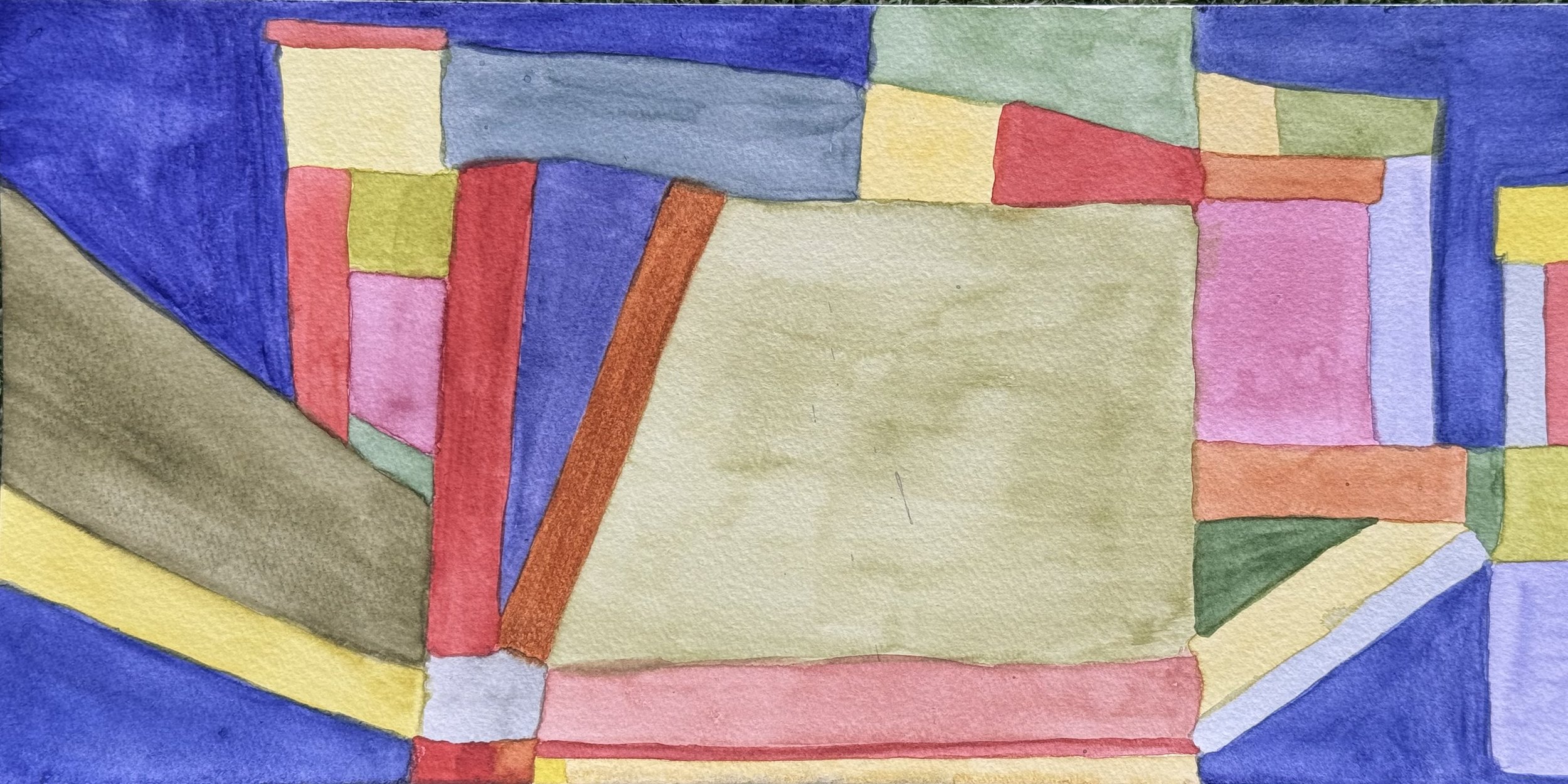 Field VI, water color on paper, 6x12 inches, 2026