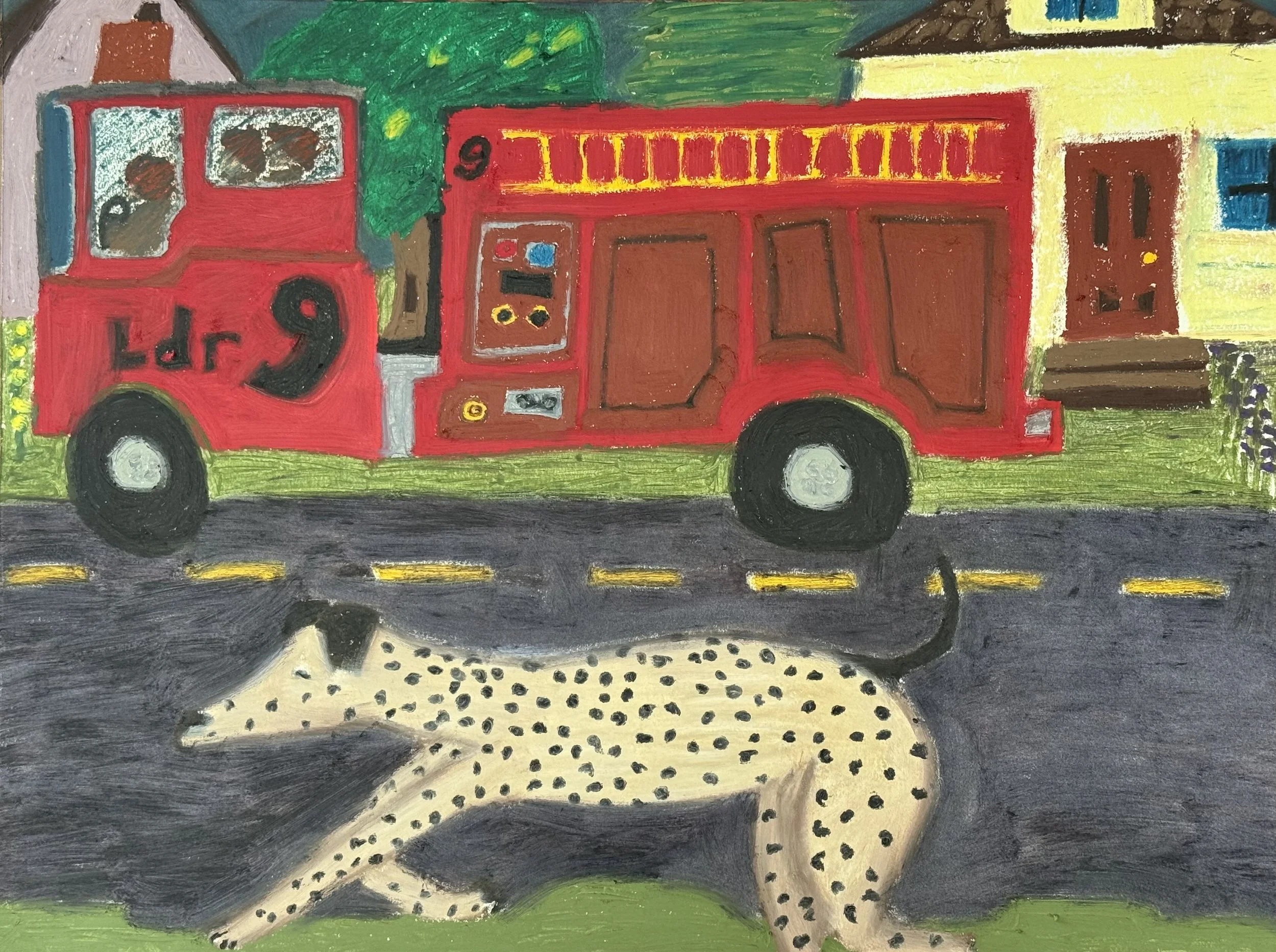 Pearl, oil pastel on paper, 18x24 inches, 2026