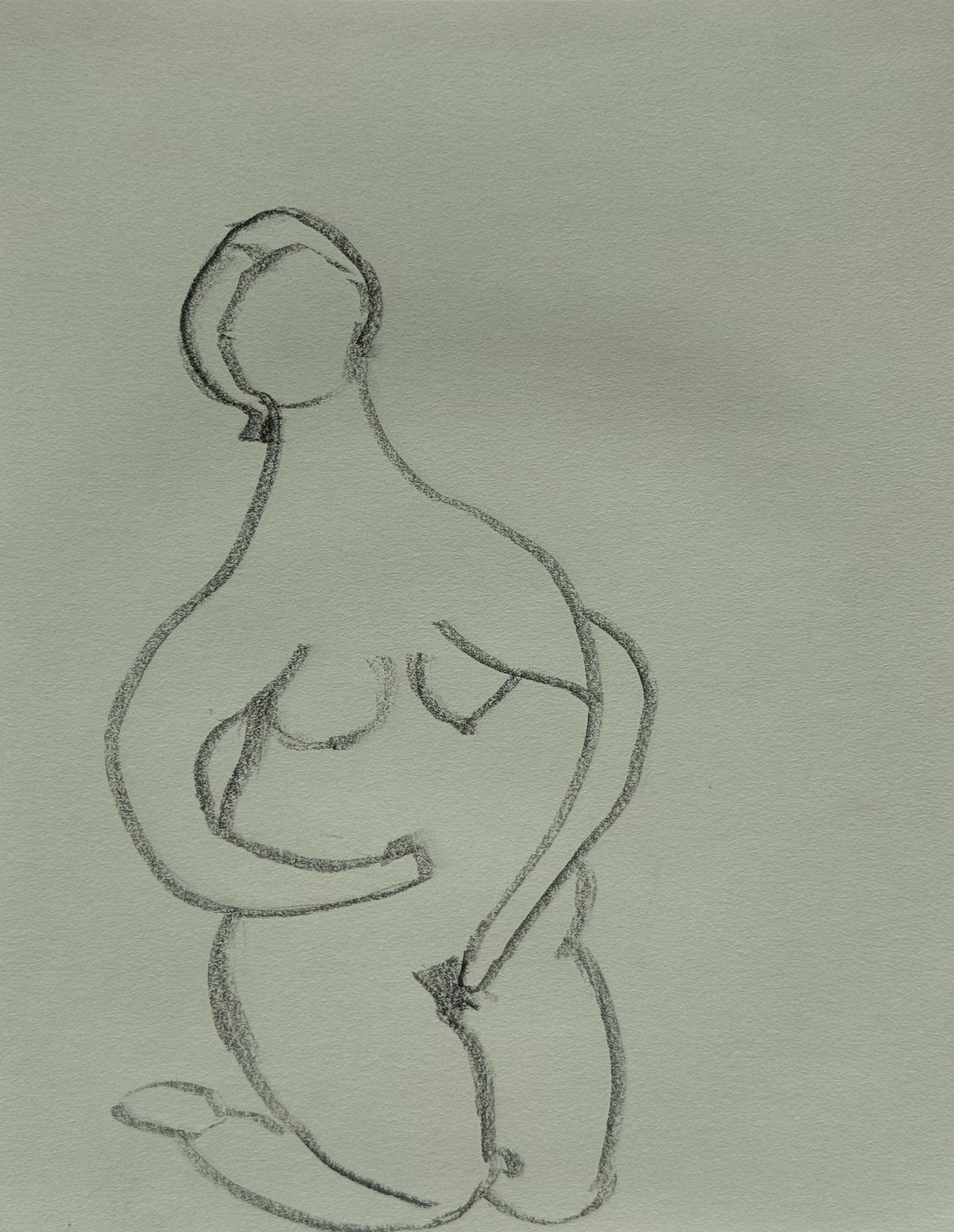 Touch I  graphite on paper, 14x11 inches, 2025