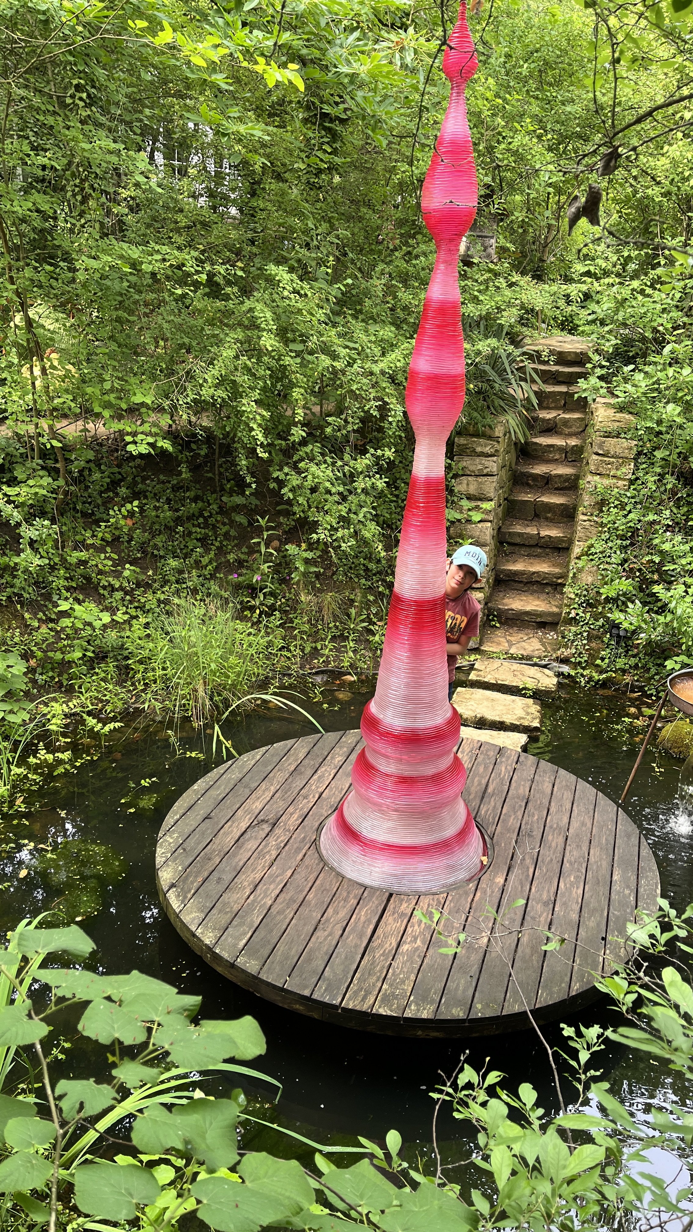 A highlight was the Vortex Garden full of fanciful interpretations of spiraling water.