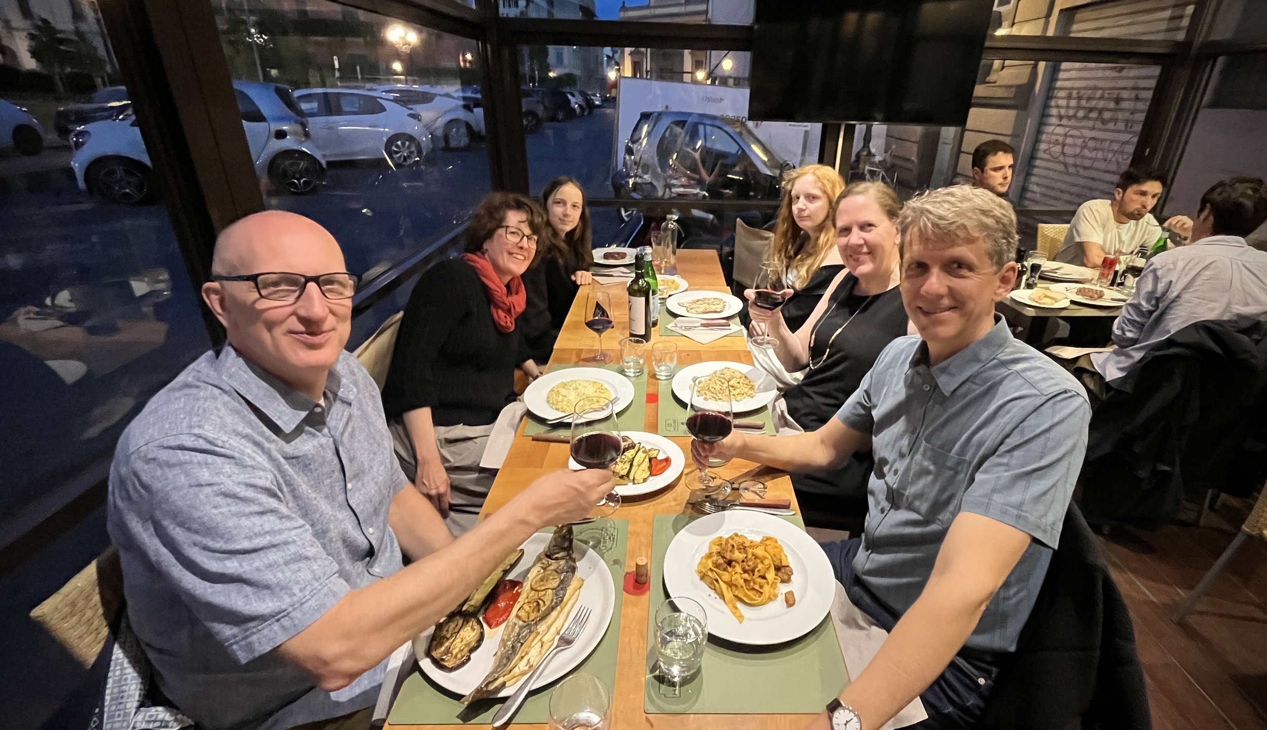 Nice surprise #2: dinner out with Atlanta friends Chris, Lisa, Finn, and Laney who just happened to be in Florence too.