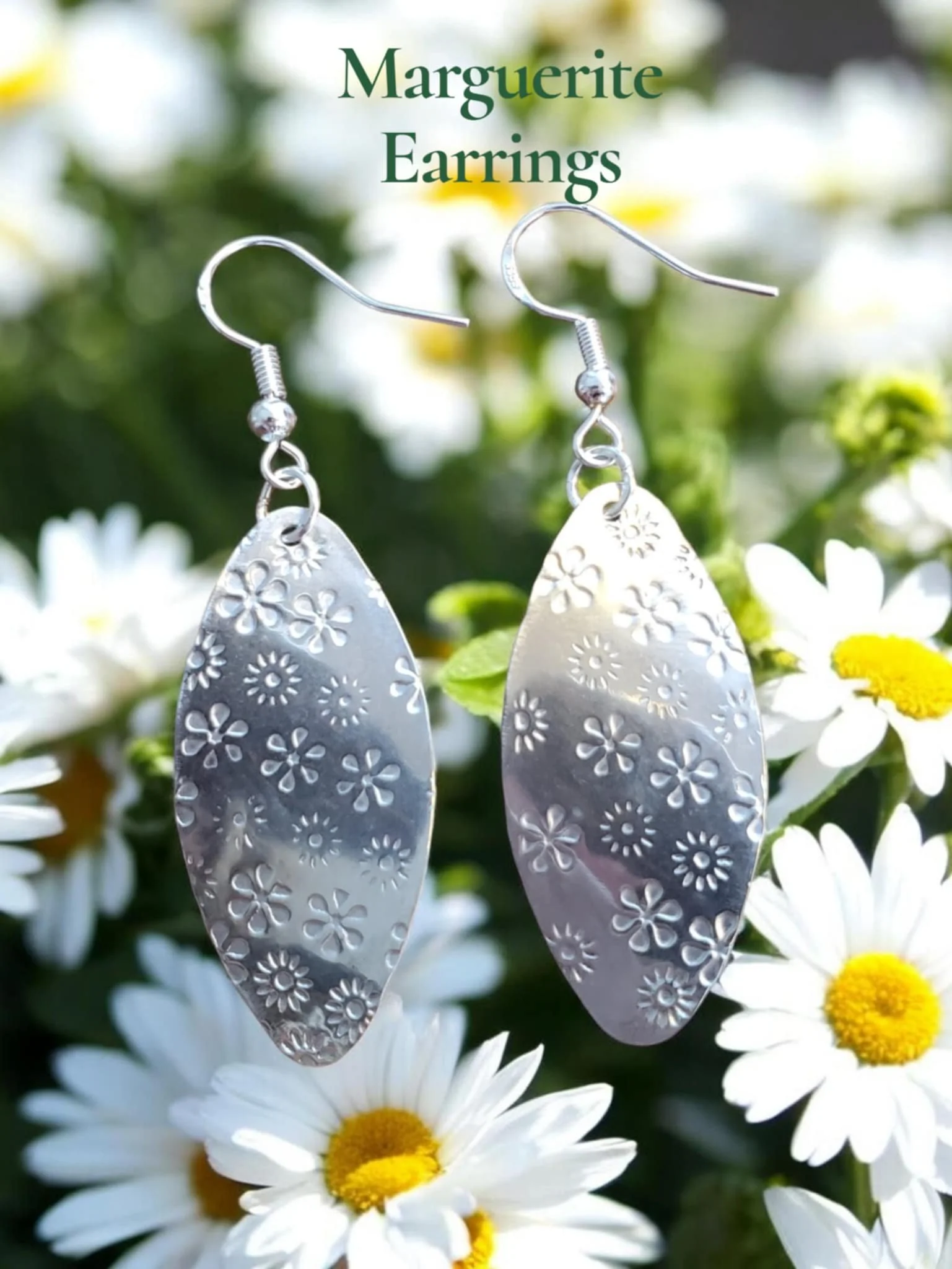Daisy earrings in silver