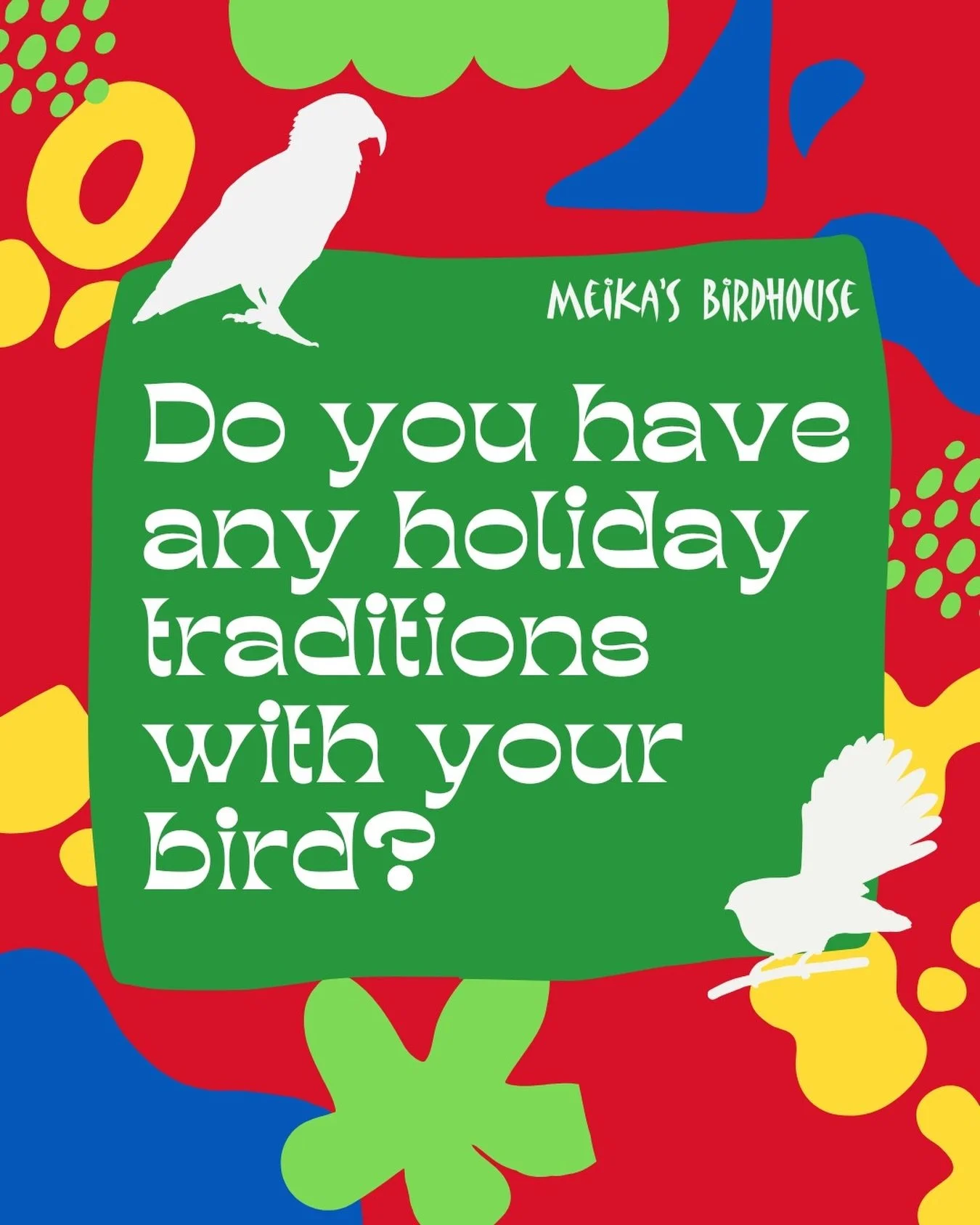 Do you have special holiday traditions with your feathered friends? 🎄🐦✨ 

Or maybe a favourite Christmas memory featuring your birds? We&rsquo;d love to hear your stories! Share in the comments and help us spread some festive cheer. ❤️