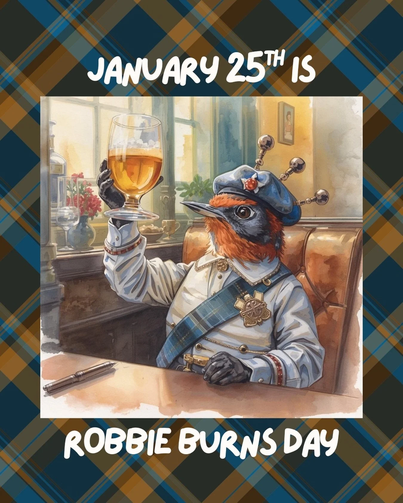 Happy Robbie Burns Day! 🐦💫 

Today, we&rsquo;re raising a toast (or a seed mix) to all our feathered friends who, like Burns&rsquo; poetry, remind us of nature&rsquo;s beauty and the joy of simple things. Cheers to the &lsquo;wee, sleekit, cow&rsqu