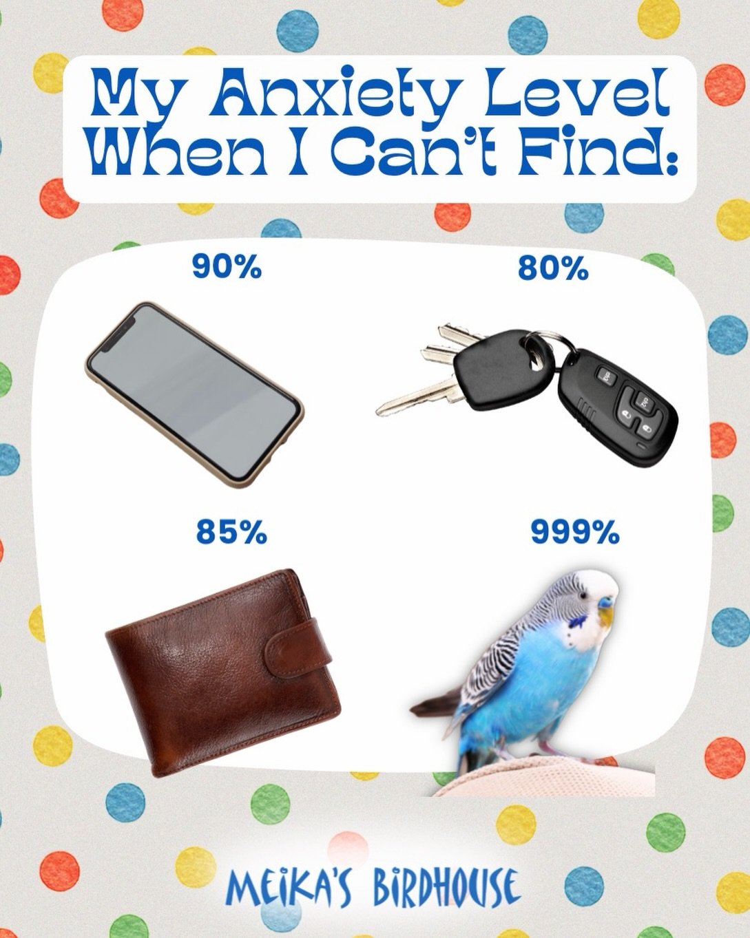 My anxiety levels hit record highs when I can&rsquo;t find my bird. How about you?