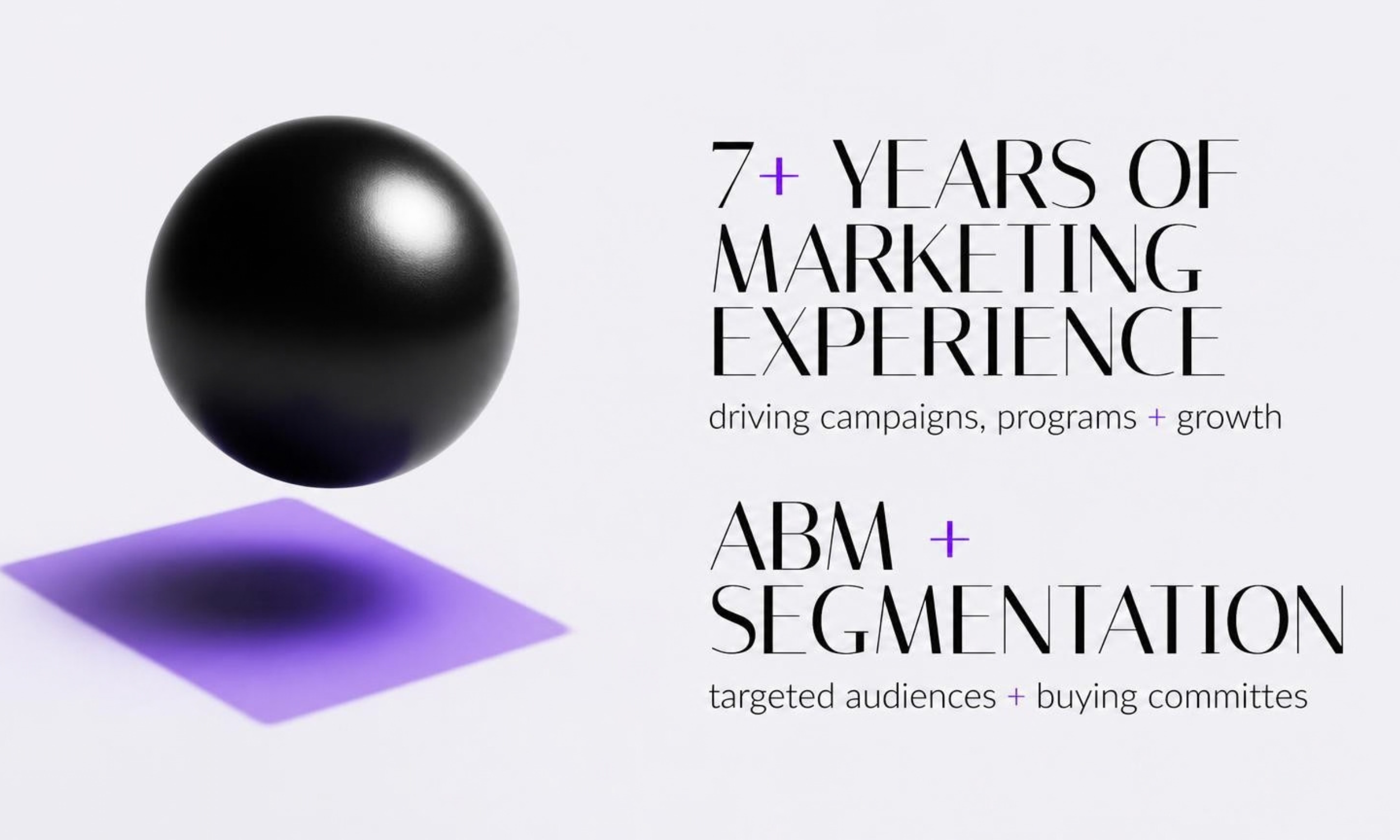 7+ Years of Marketing Experience