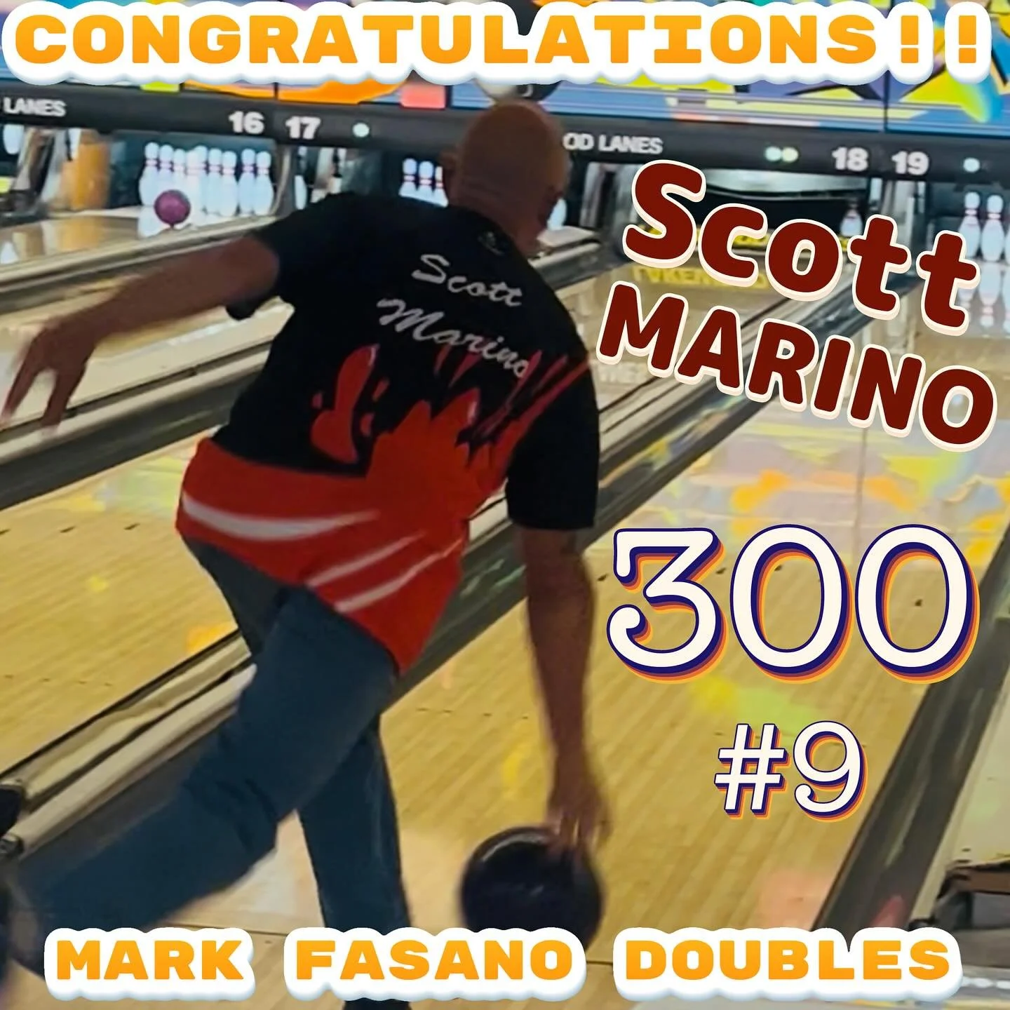 🚨PERFECT🚨GAME🚨ALERT🚨 
Scott Marino  300 # 9 for him!!!